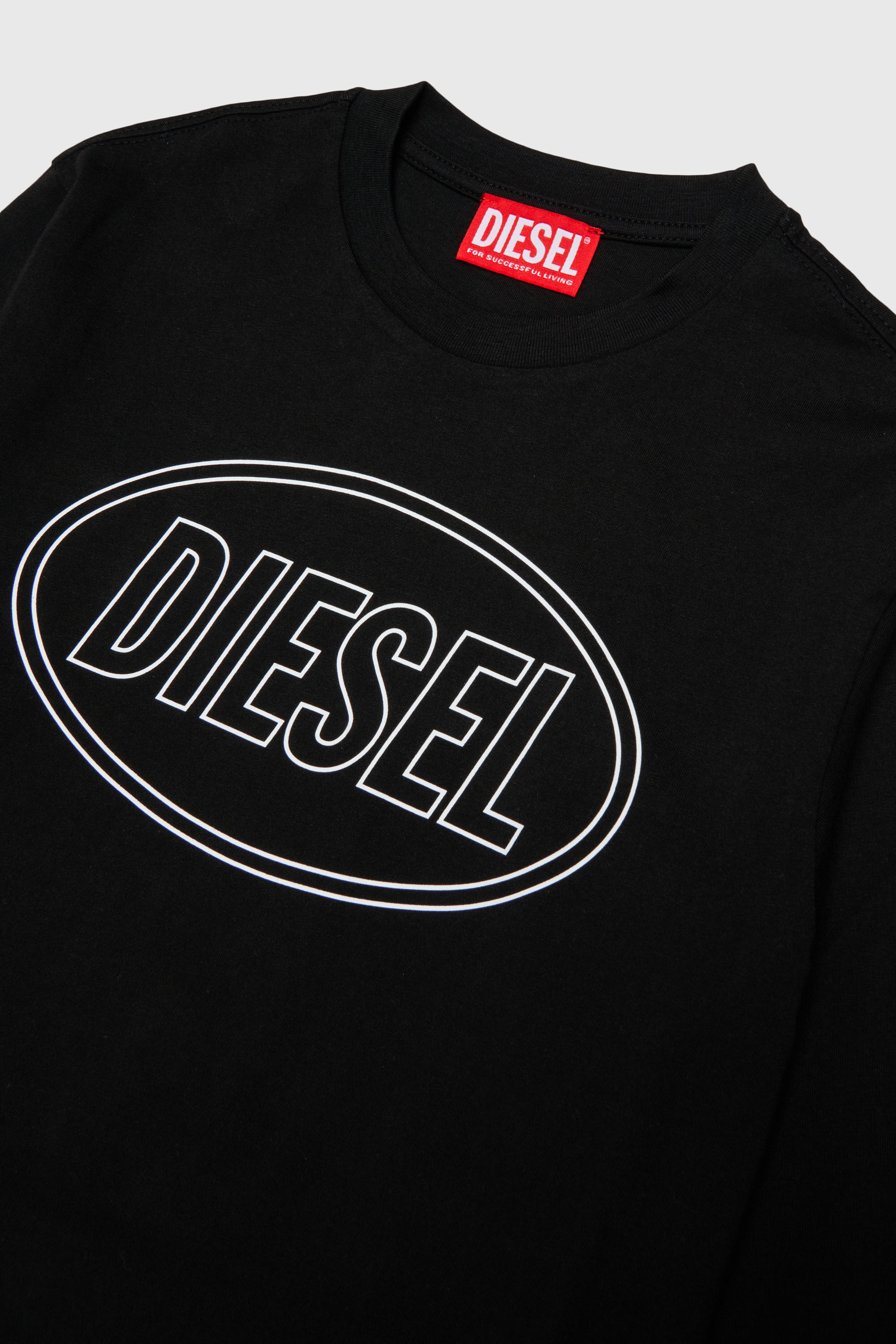 Diesel - TCIRCLELS OVER, Man's Long-sleeve T-shirt with Oval D logo in Black - 3