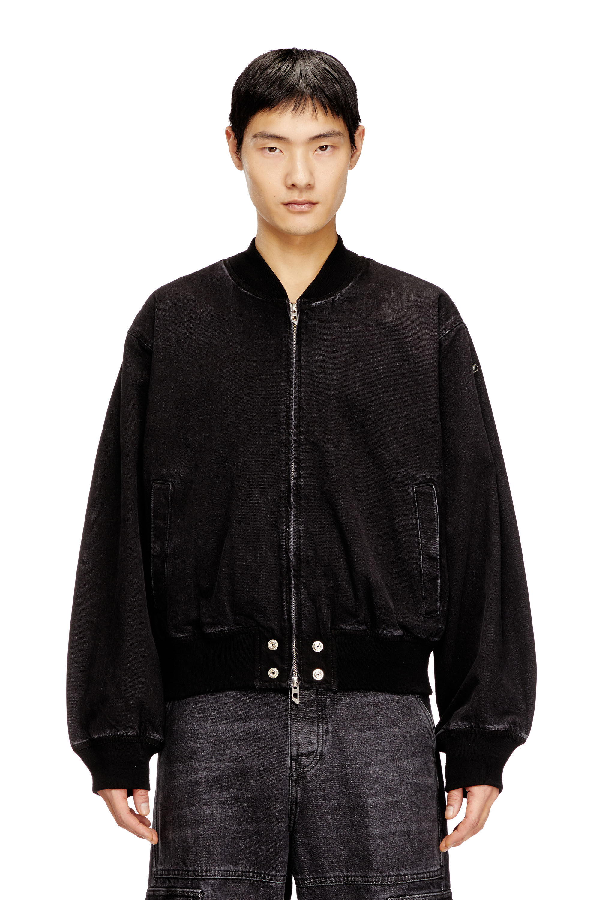 Women's Bomber jacket in denim | Black | Diesel