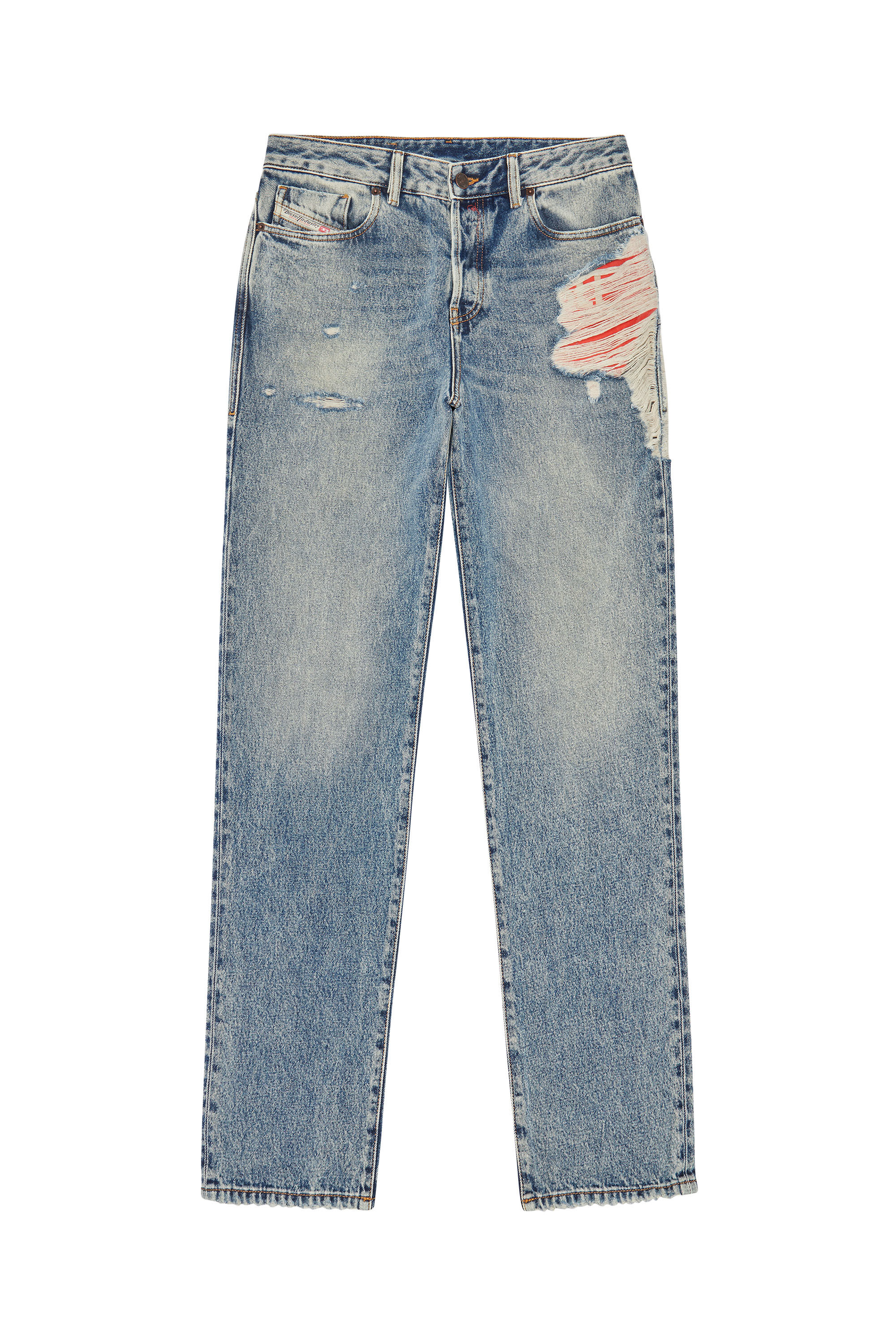 Diesel - Straight Jeans 1955 D-Rekiv 09E10, Male's Straight Jeans - 1955 D-Rekiv in Medium Blue - 2