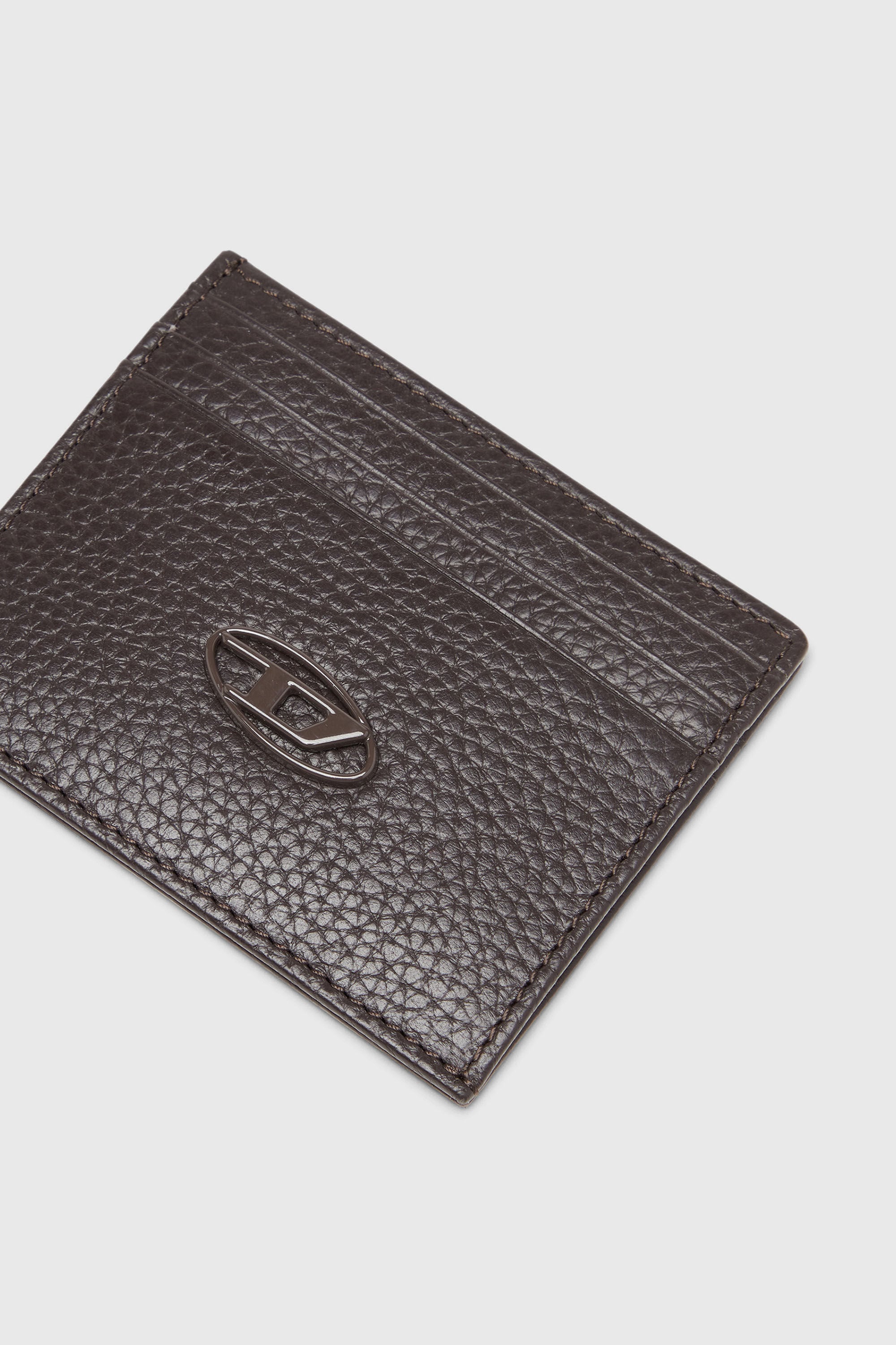 Diesel - CARD CASE, Tarjetero de piel flor Hombre in Marr&oacute;n - 4