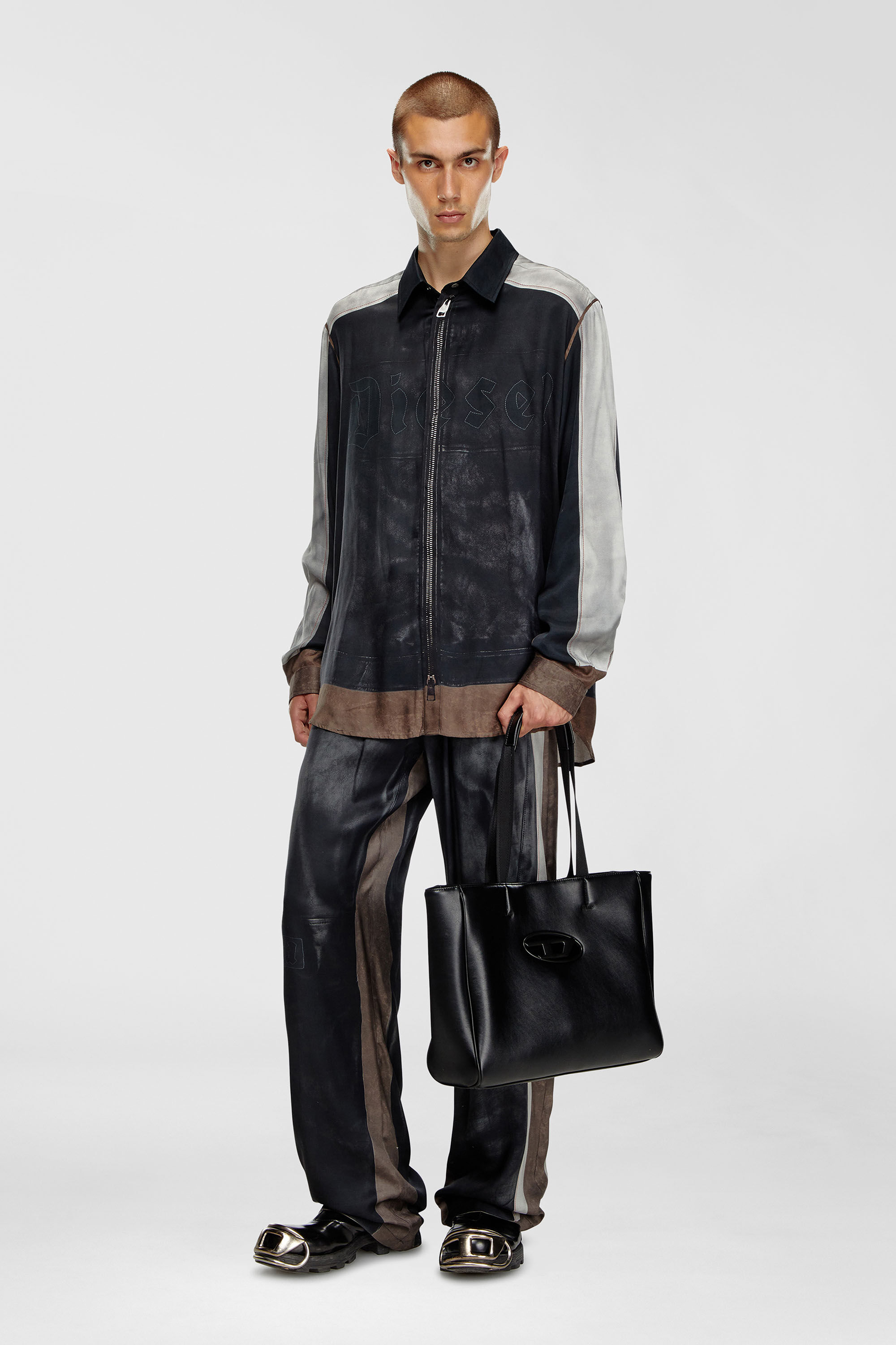 Women's Holi-D-Square shopper in bonded neoprene | Black | Diesel