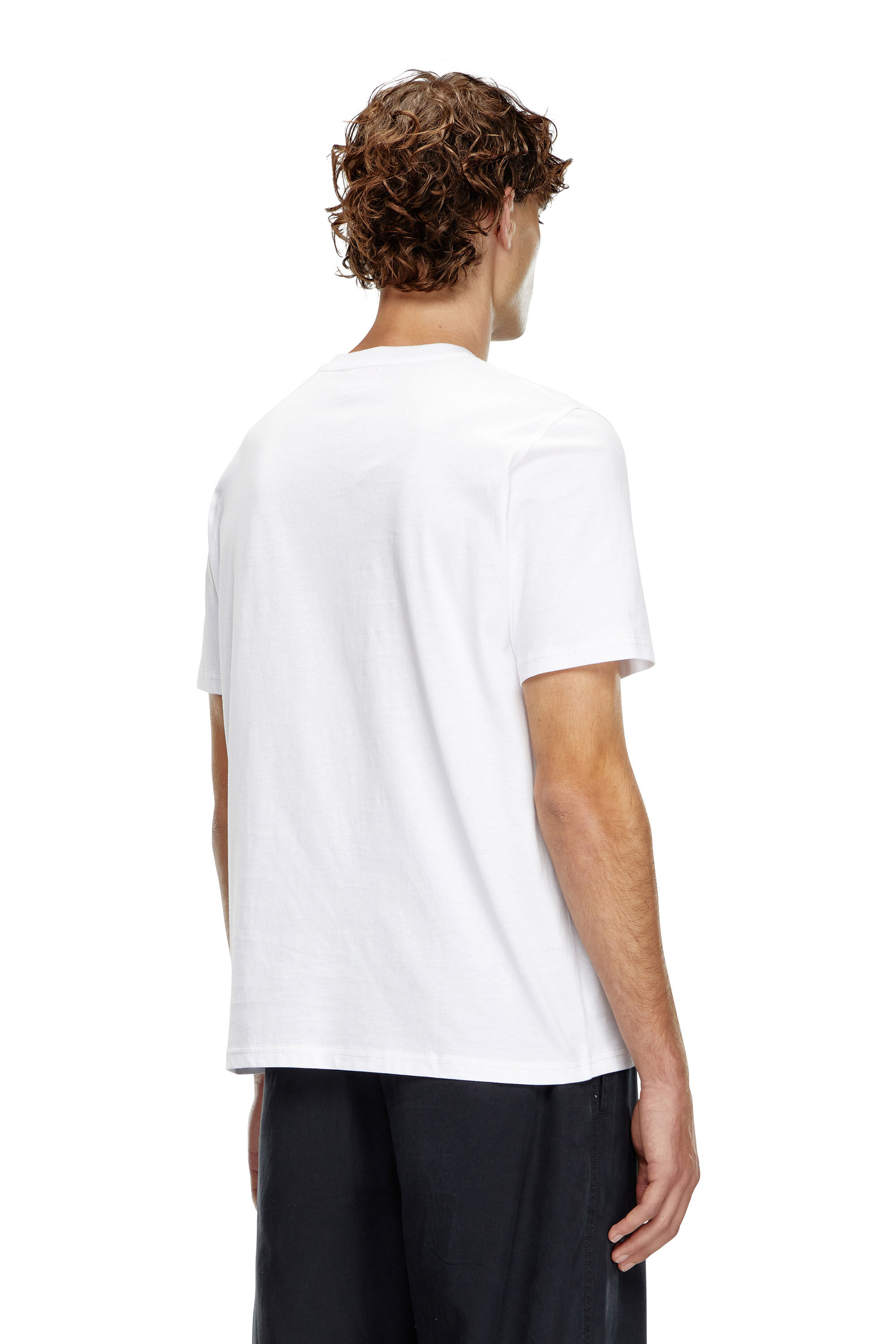 Diesel - T-ADJUST-K14, T-shirt avec logo effet éclaboussé Homme in Blanc - 4