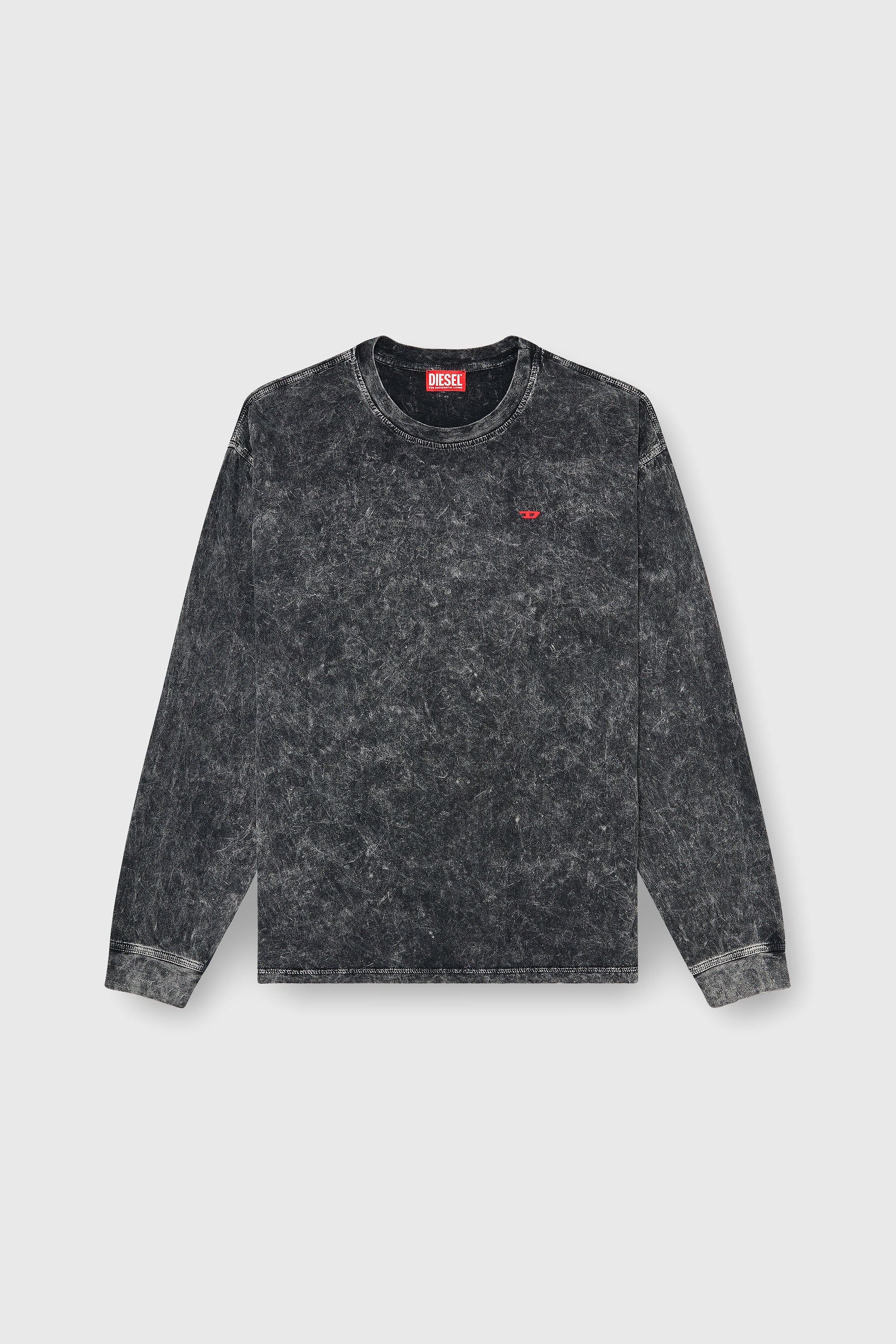 Diesel - T-BOXT-LS-AA5, Male's Long sleeve top with treated effect in Dark Grey - 2
