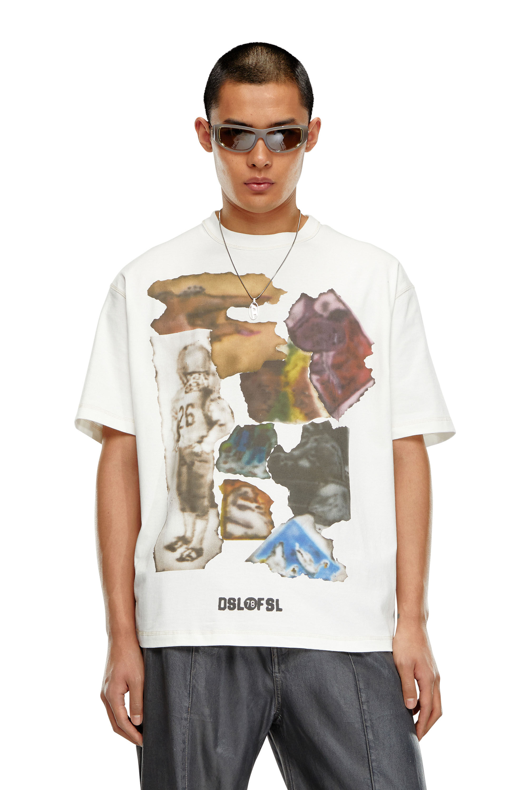 Diesel - T-WASH-N3, Man's T-shirt with airbrush print in White - 3