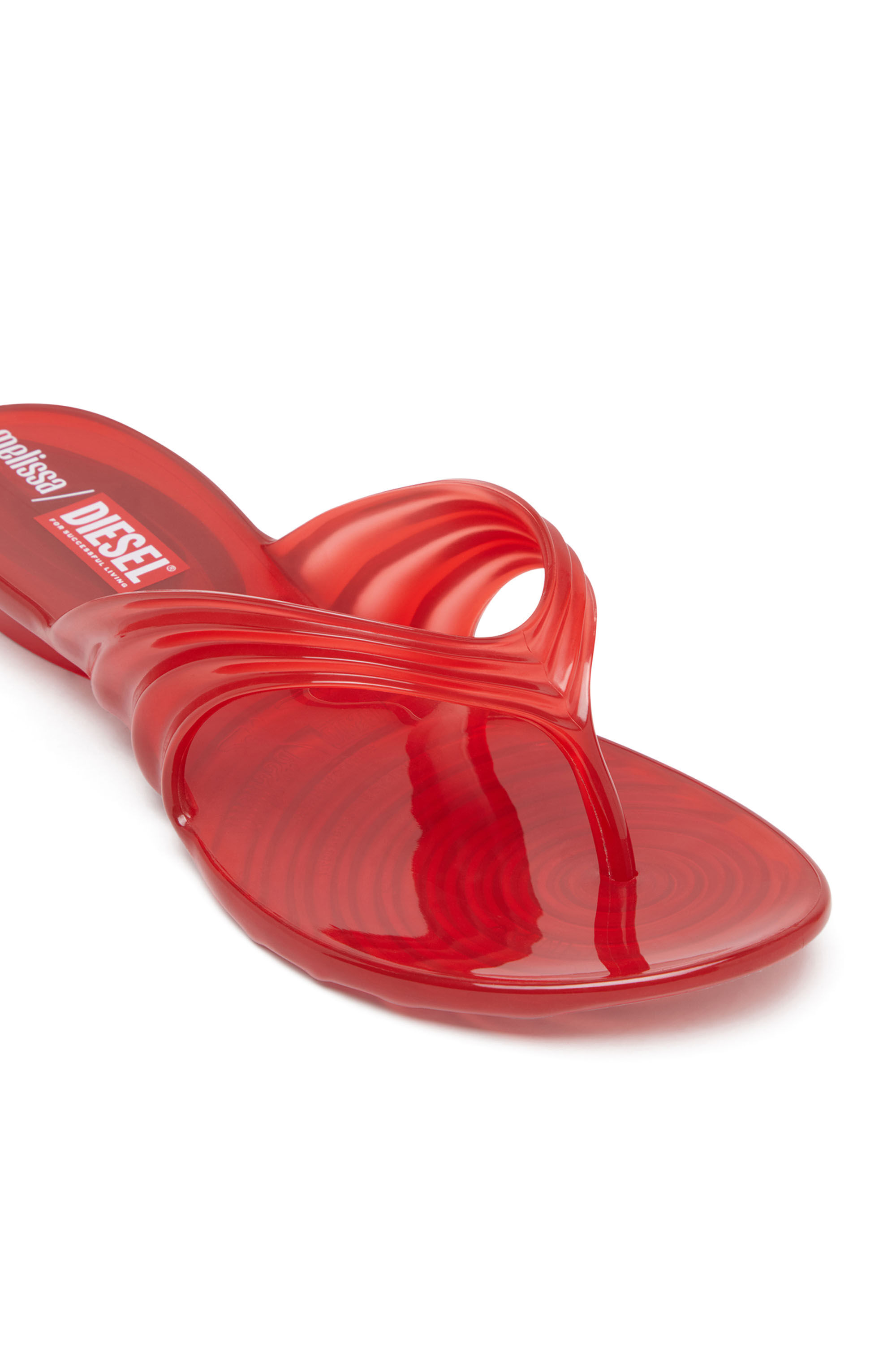 Diesel - MELISSA QUANTUM THONG, Tong sculpturale en Melflex&reg; Femme in Rouge - 6