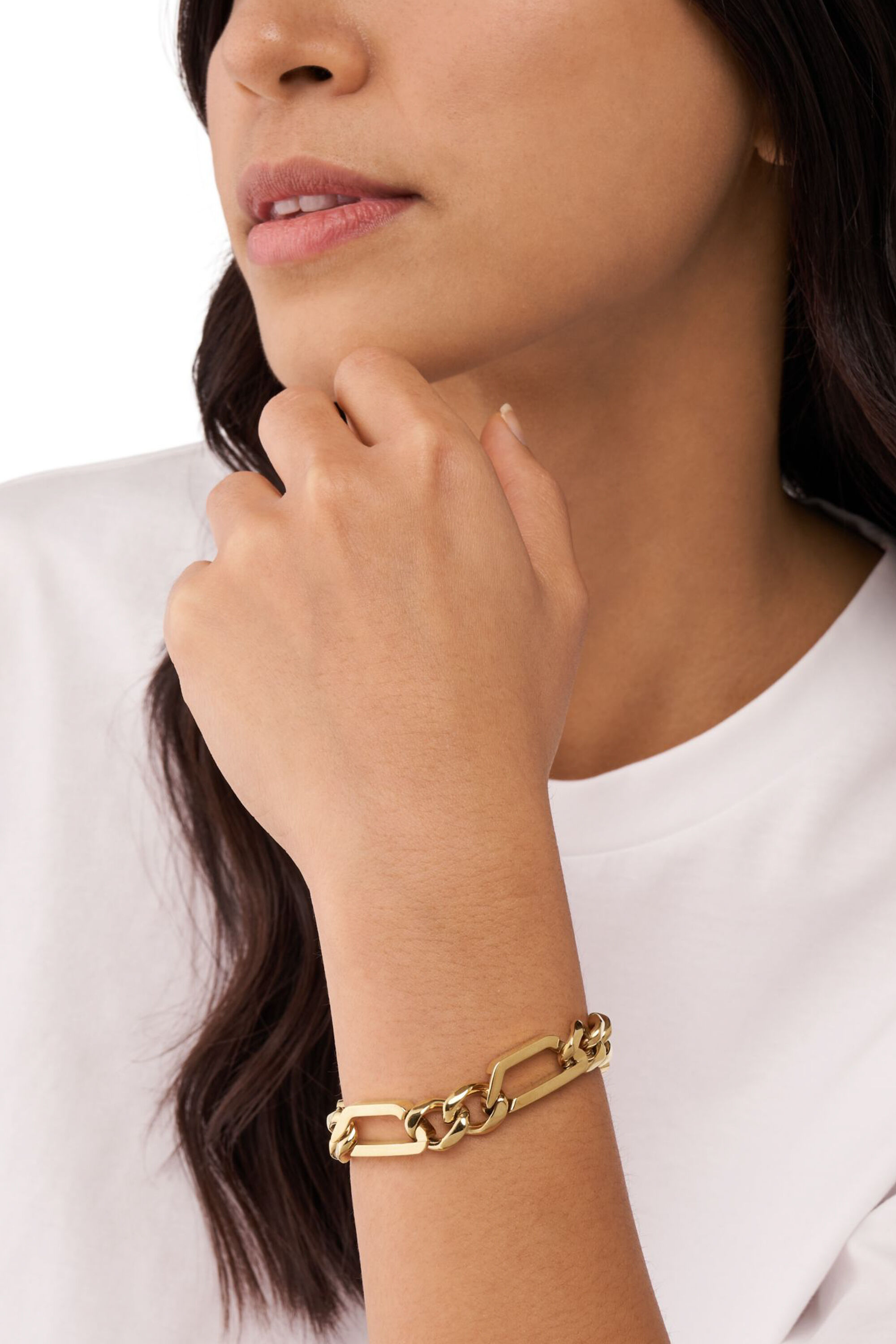 Women's Gold-Tone stainless steel chain bracelet | Gold | Diesel