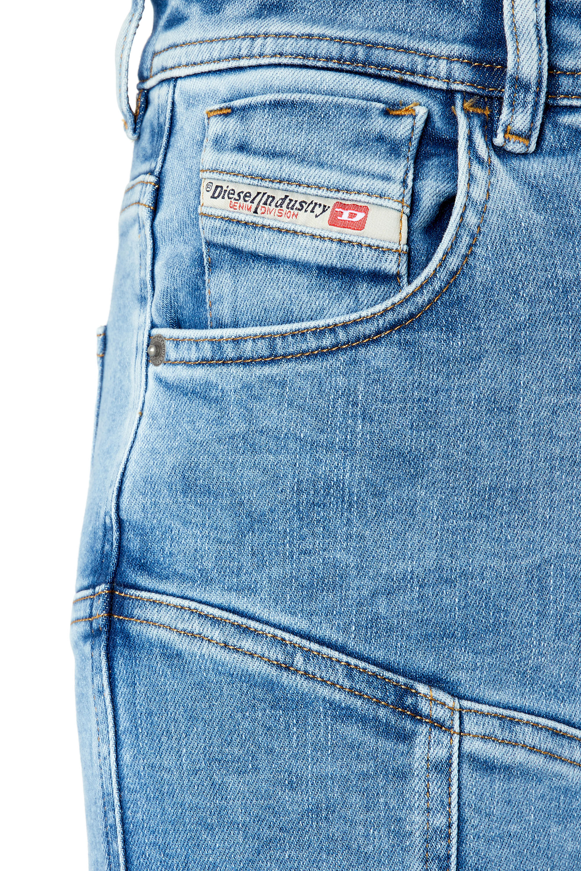 1984 SLANDY-HIGH-PK Woman: super skinny Light blue Jeans | Diesel ®