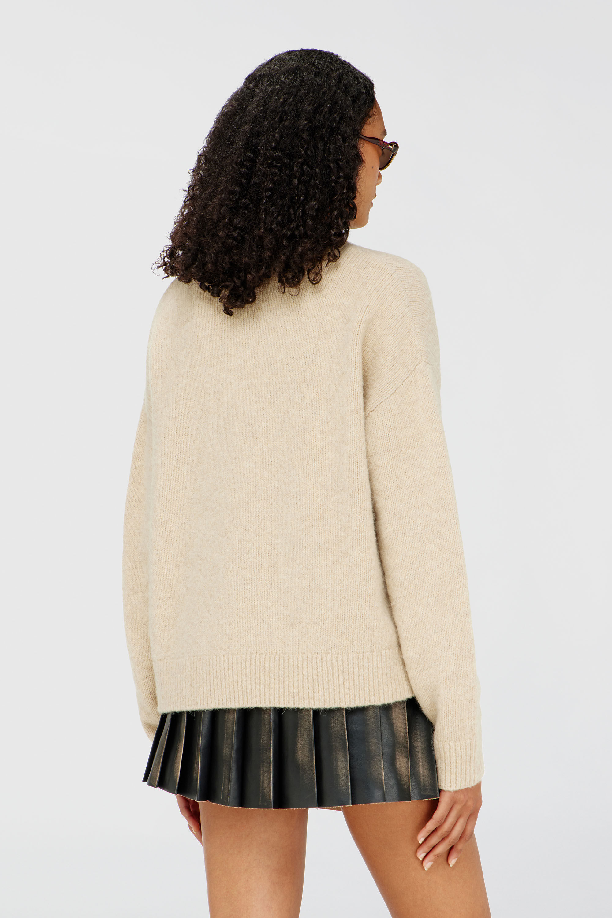 Diesel - M-AREETA, Woman's Jumper in wool and alpaca blend in Beige - 4