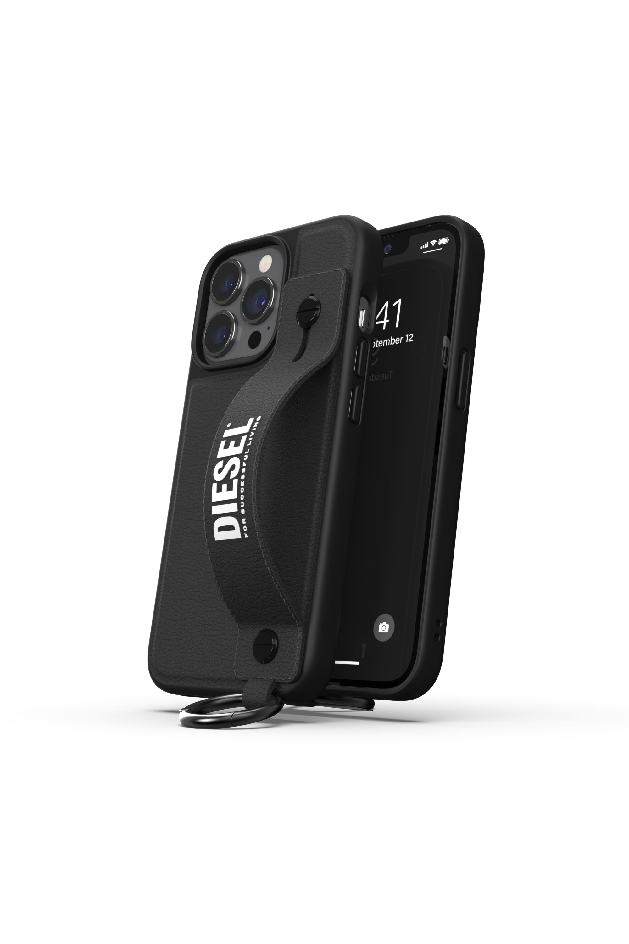 Diesel - 47177 TECH CHAIN, Étui cordon de poignet  pour iPhone 13/13 Pro Mixte in Noir - 3
