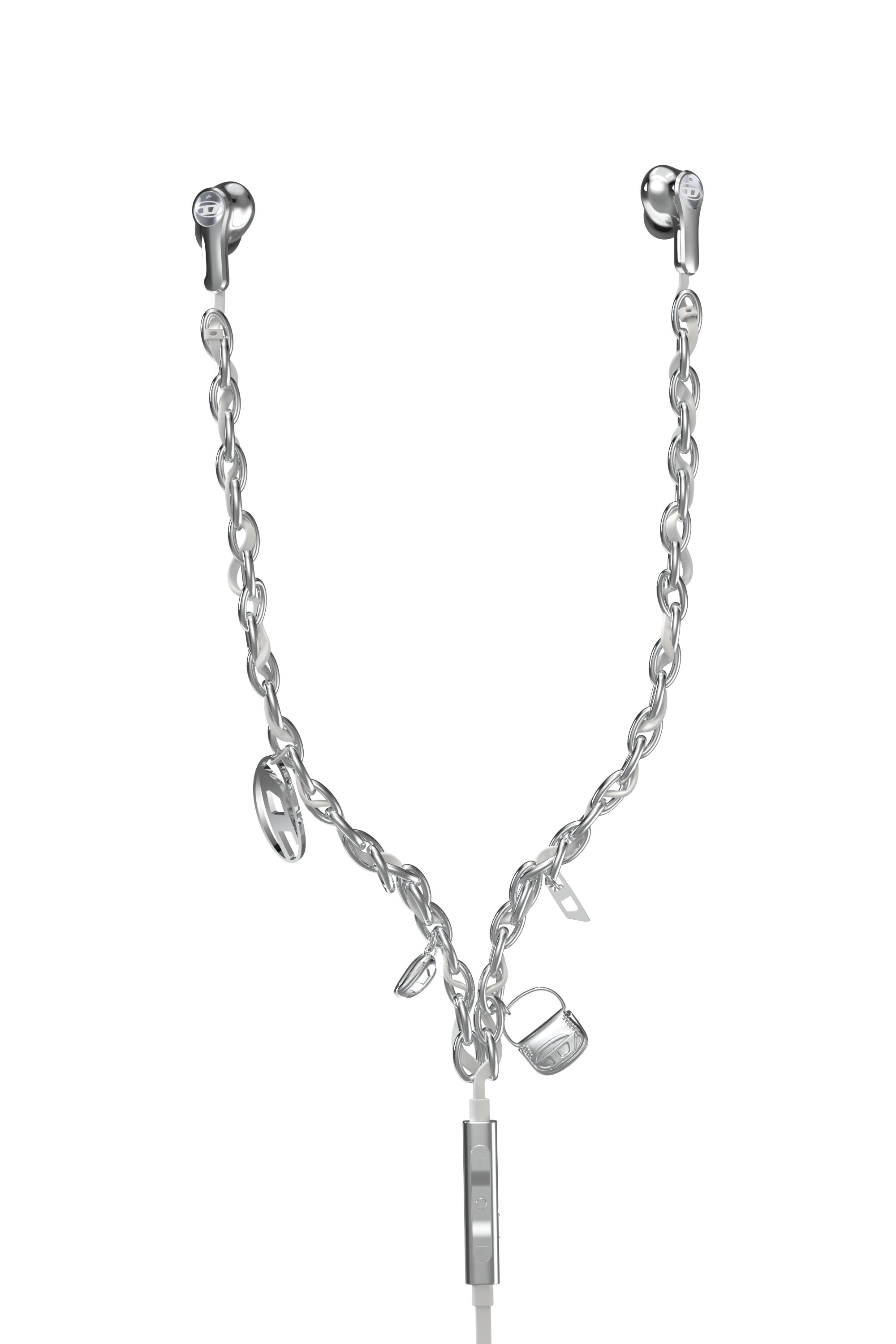 Diesel - 60458  WIRED EARBUDS WIRED EARBUDS, Unisex's Silver Wired Earbuds with USB-C in Silver - 2