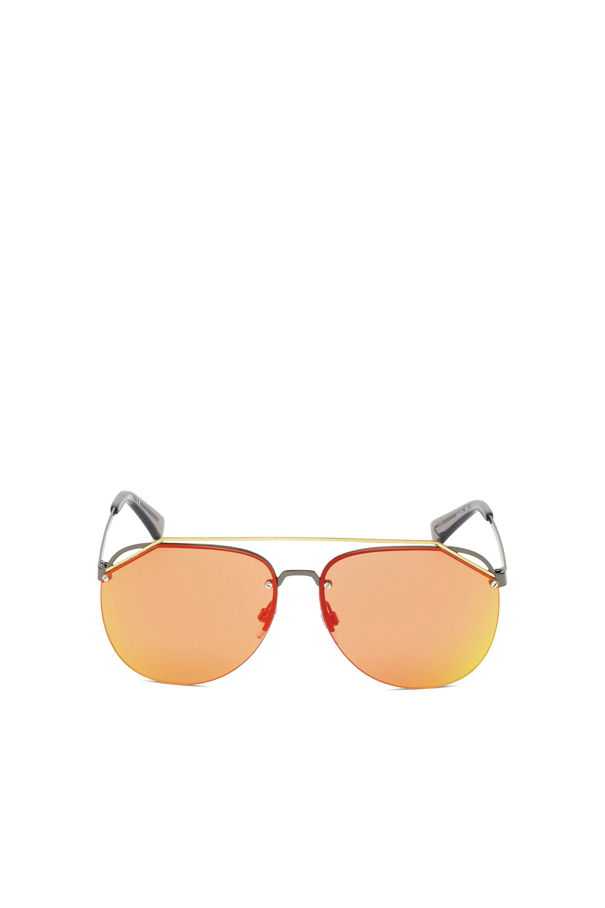 Diesel - DL0314, Man's Metal pilot sunglasses in Grey - 1