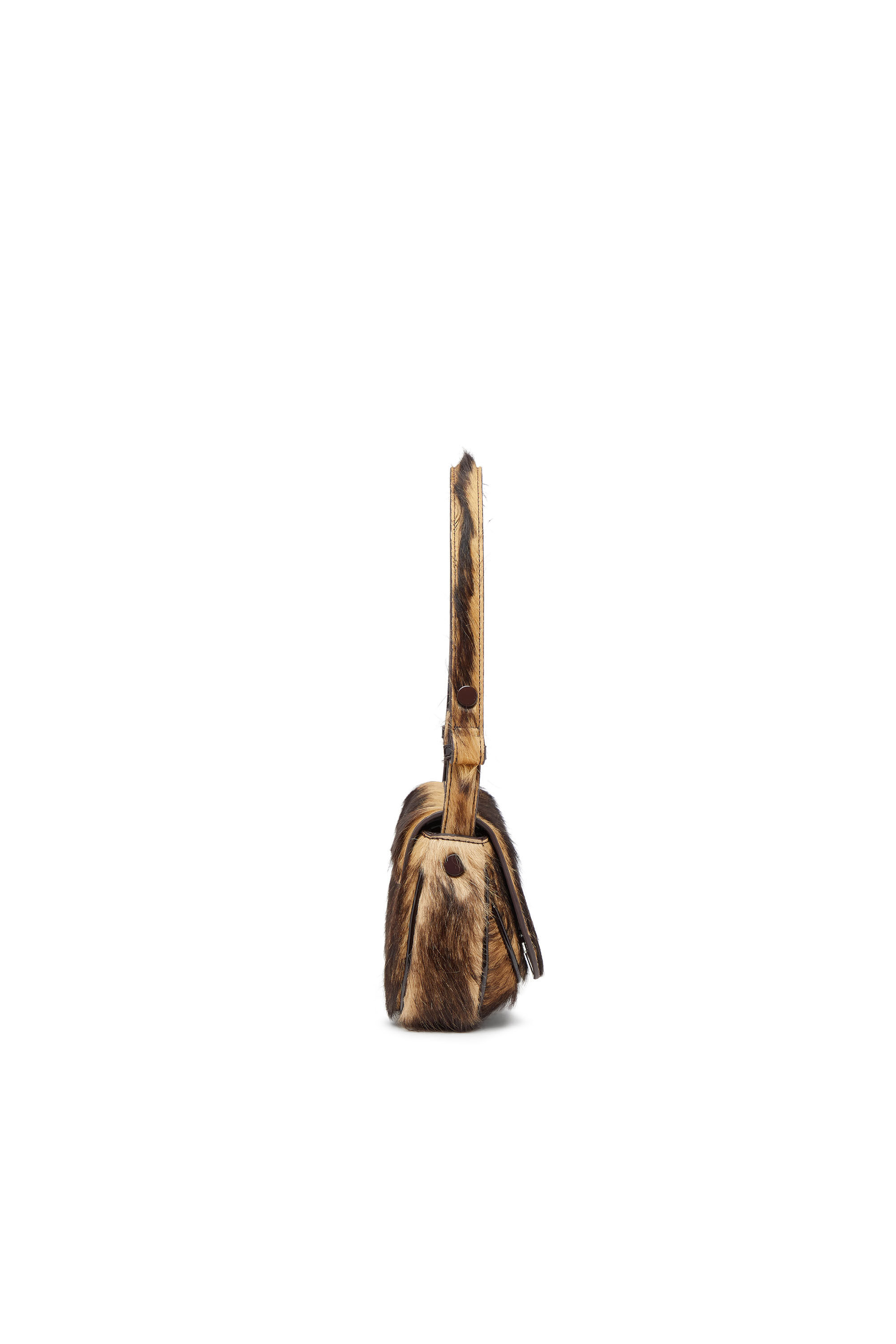Diesel - PLAY CLUTCH, Pochette en cuir poilu coloré Femme in Marron - 4