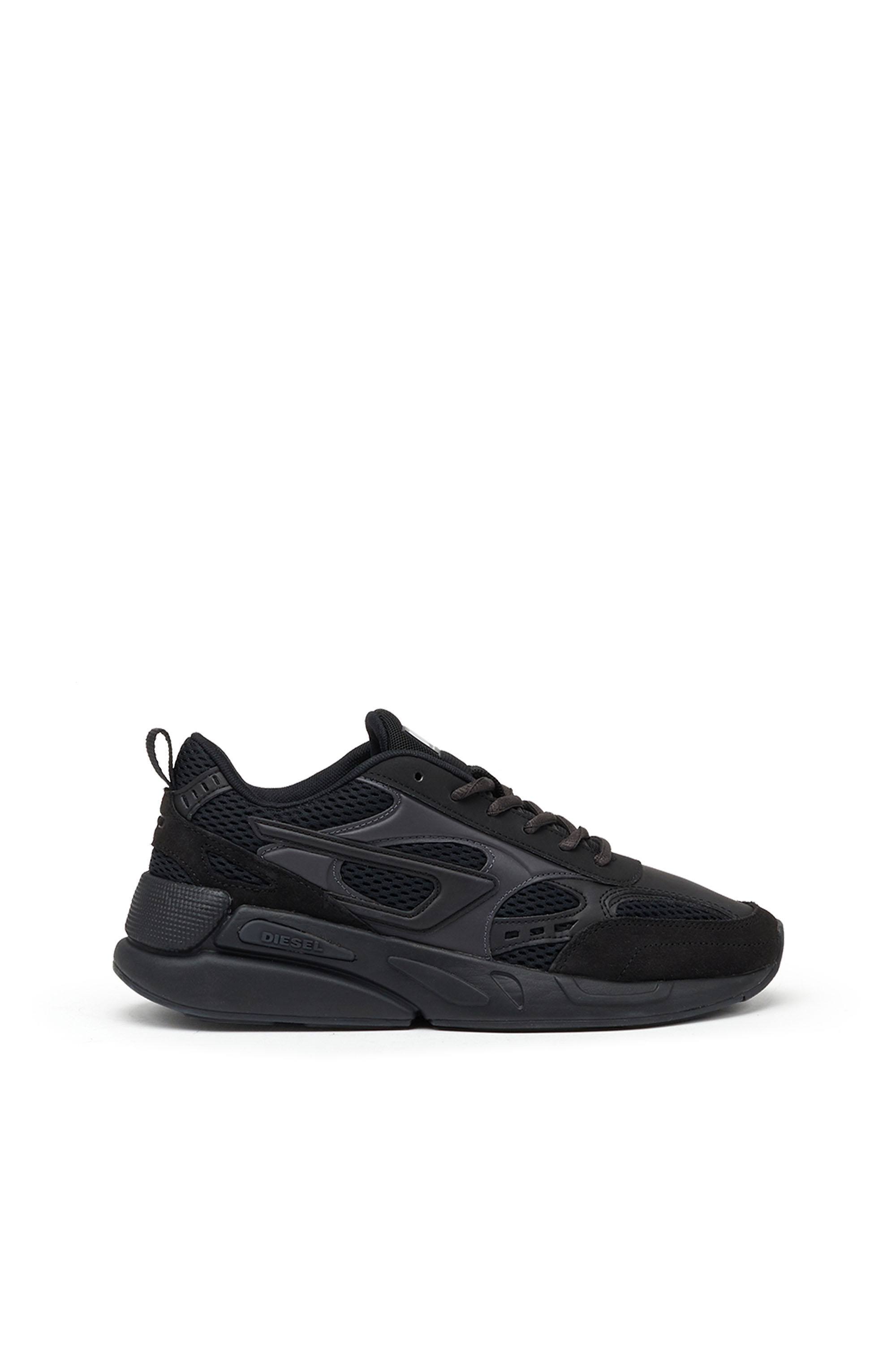 Diesel - S-SERENDIPITY SPORT W, Female's S-Serendipity-Sneakers in mesh and suede in Black - 1