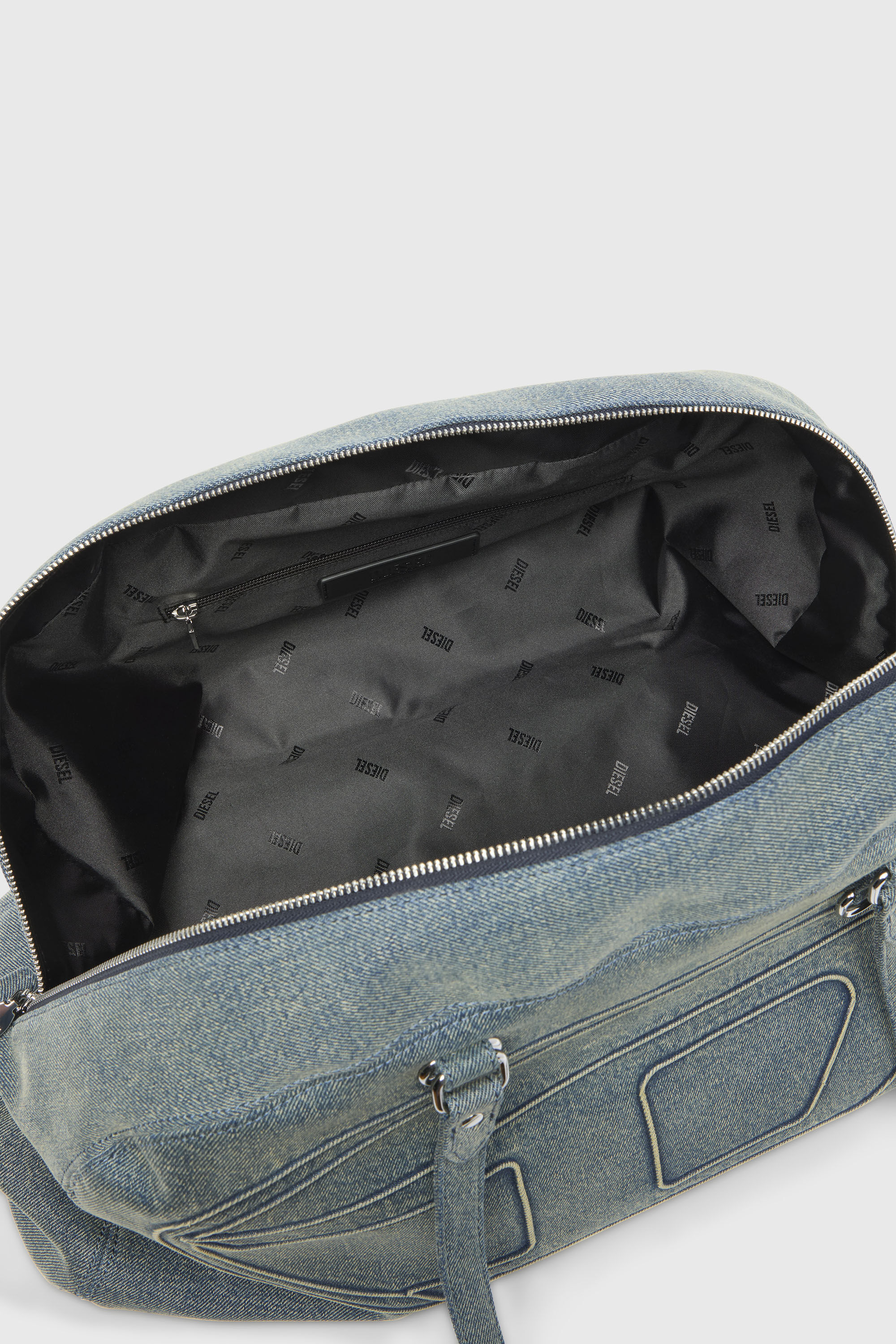 Women's 1DR Dome-Duffle bag in denim with Oval D logo | Blue