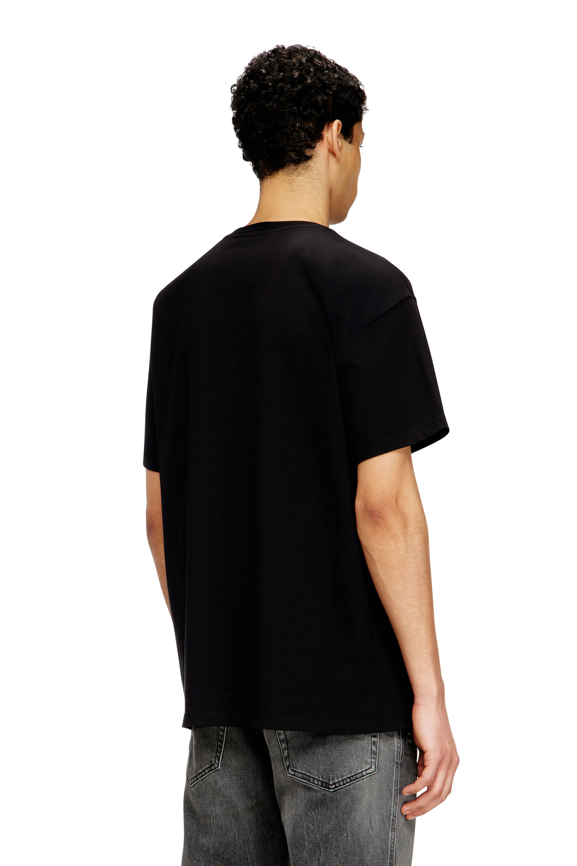 Women's Cotton T-shirt with cherry graphic | Black | Diesel