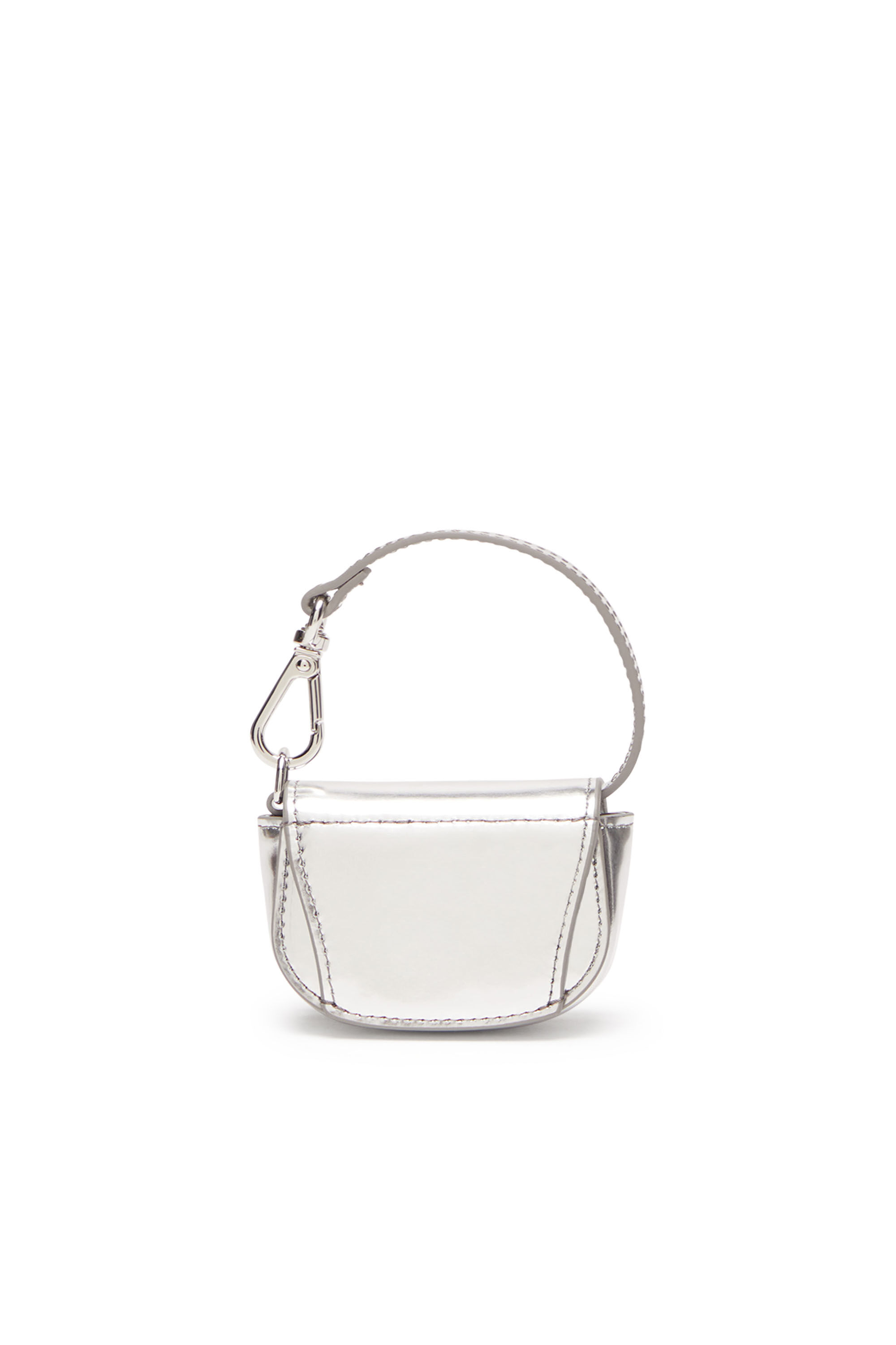 Diesel - 1DR XXS, Bijou de sac en cuir métallisé Femme in Gris argenté - 2