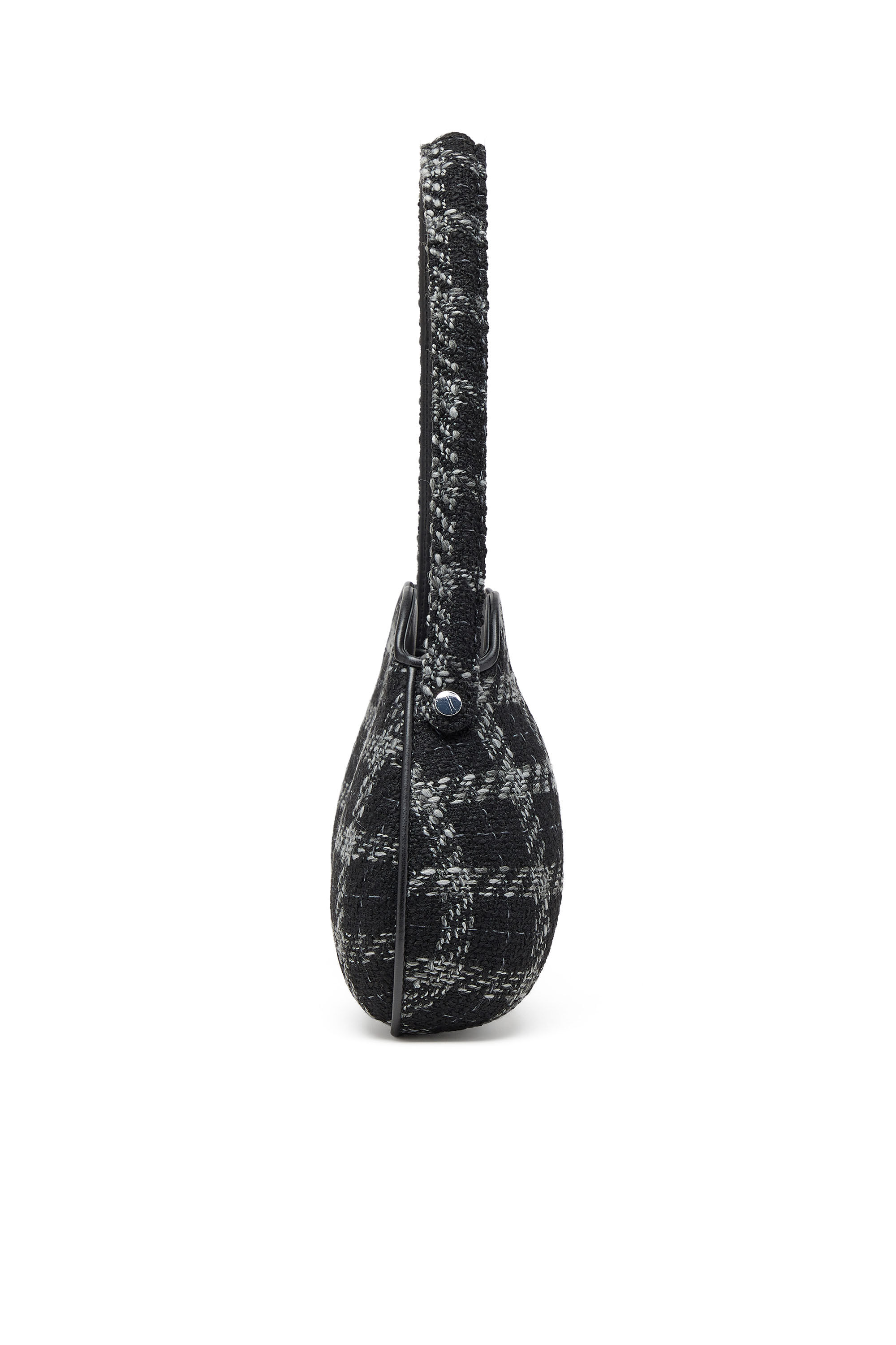Diesel - DOUBLE-D SHOULDER, Female's Double-D-Shoulder bag with houndstooth motif in Black - 4
