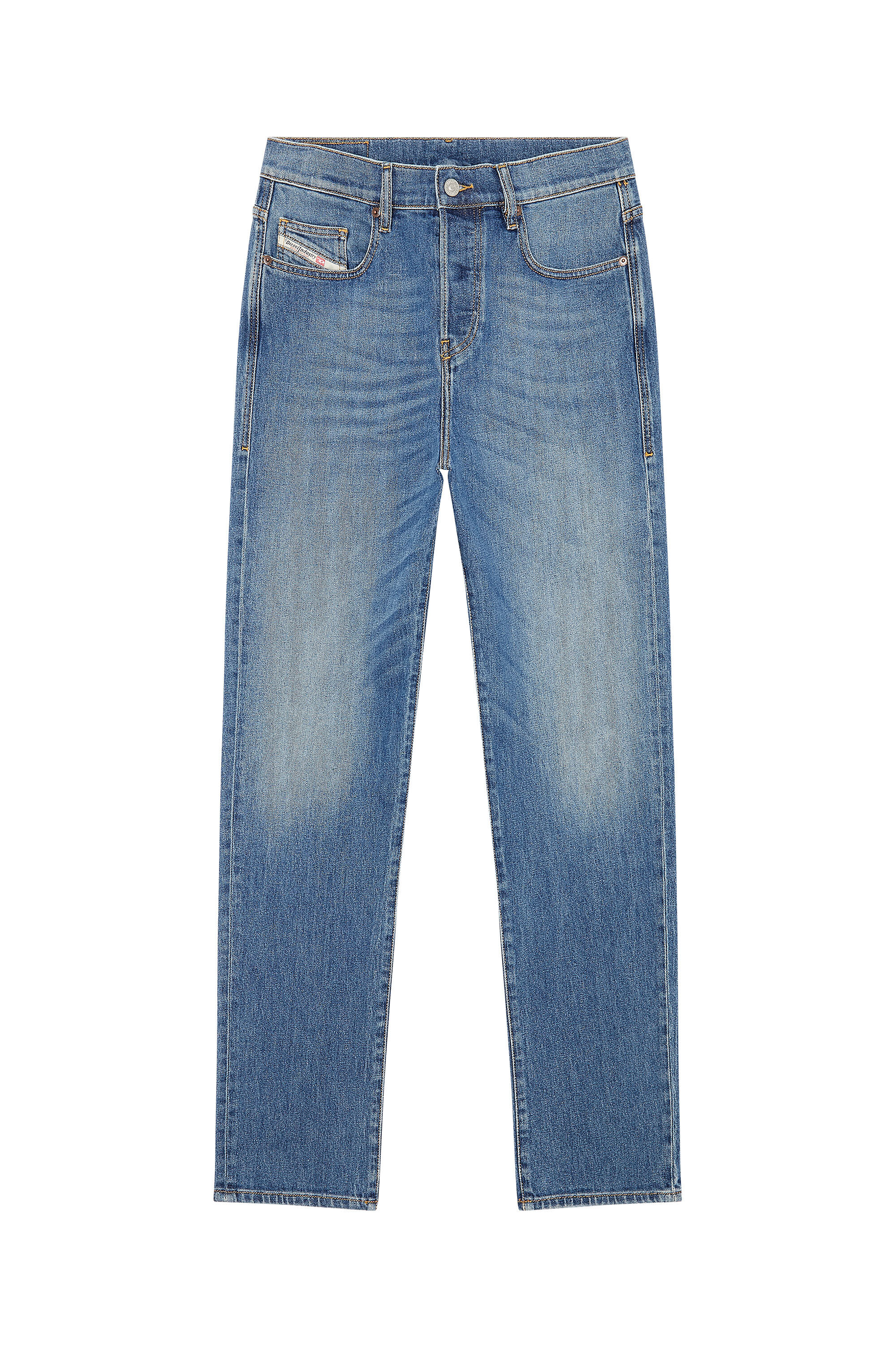 Diesel - Straight Jeans 2020 D-Viker 09F88, Male's Straight Jeans - 2020 D-Viker in Medium Blue - 2