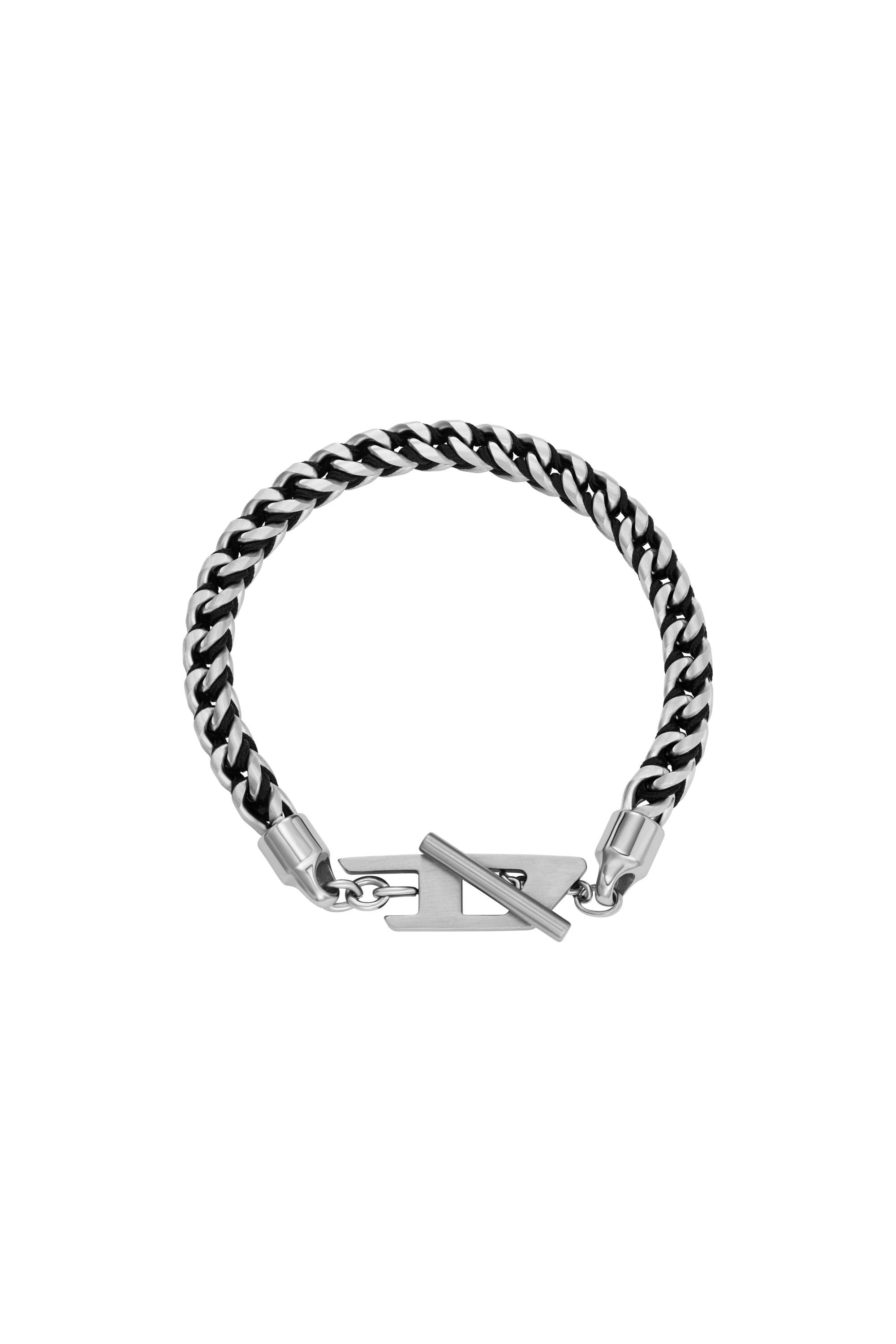 Women's Stainless Steel Woven Chain Bracelet | Silver | Diesel