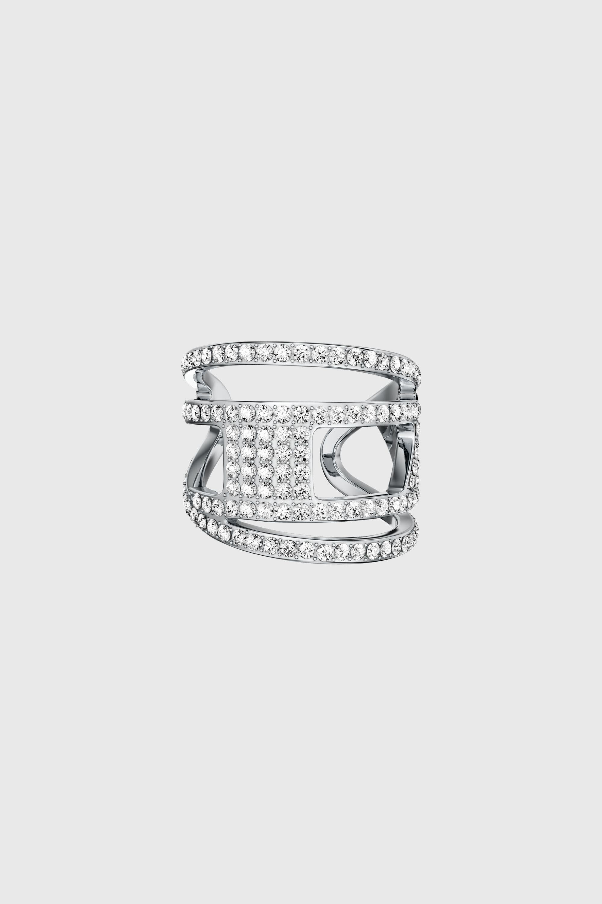 Diesel - DX1705040 JEWELLERY, Anillo D band de acero inoxidable con brillo Unisex in Plateado - 4