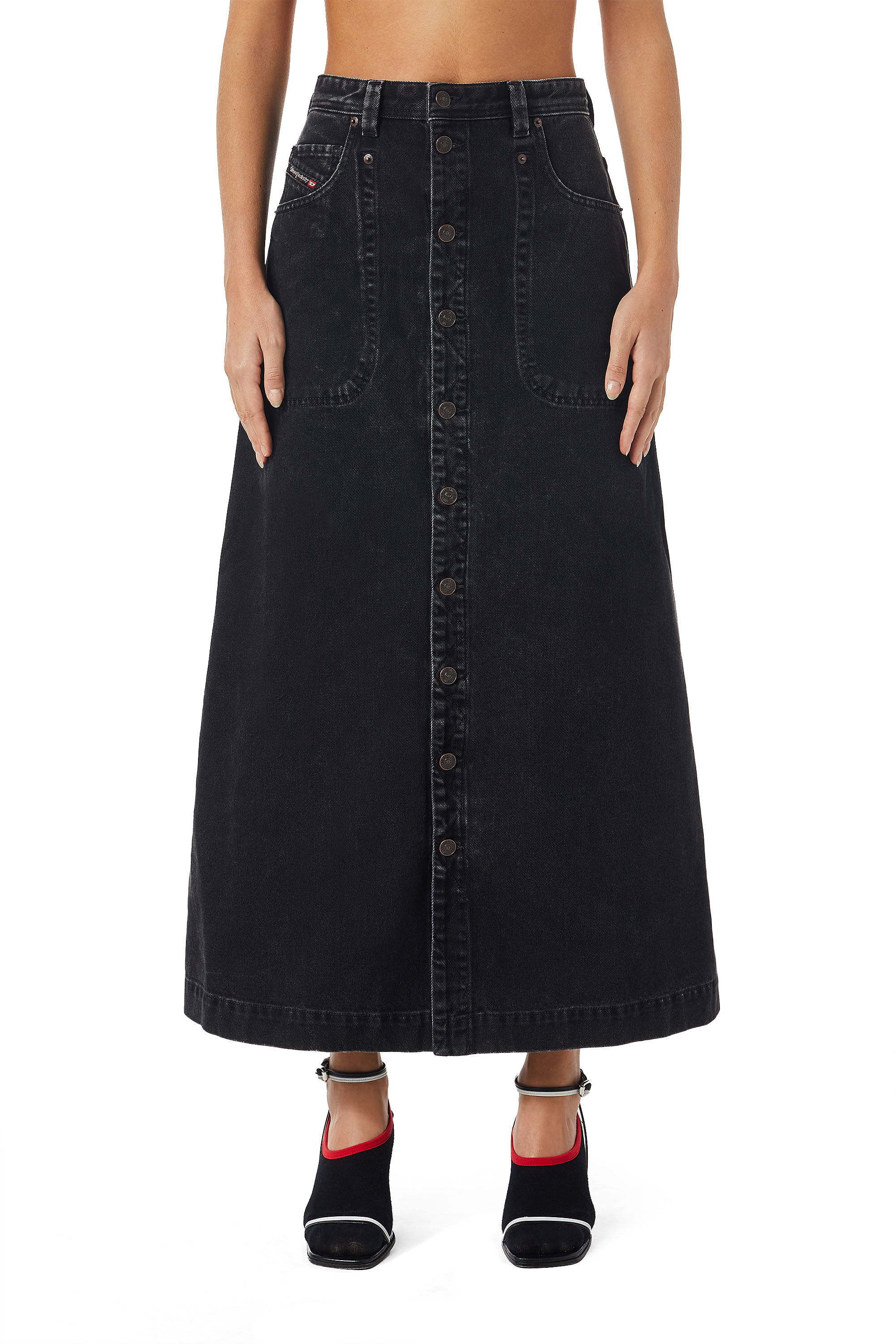 DE-ALBUS-L A-LINE LONG SKIRT, 