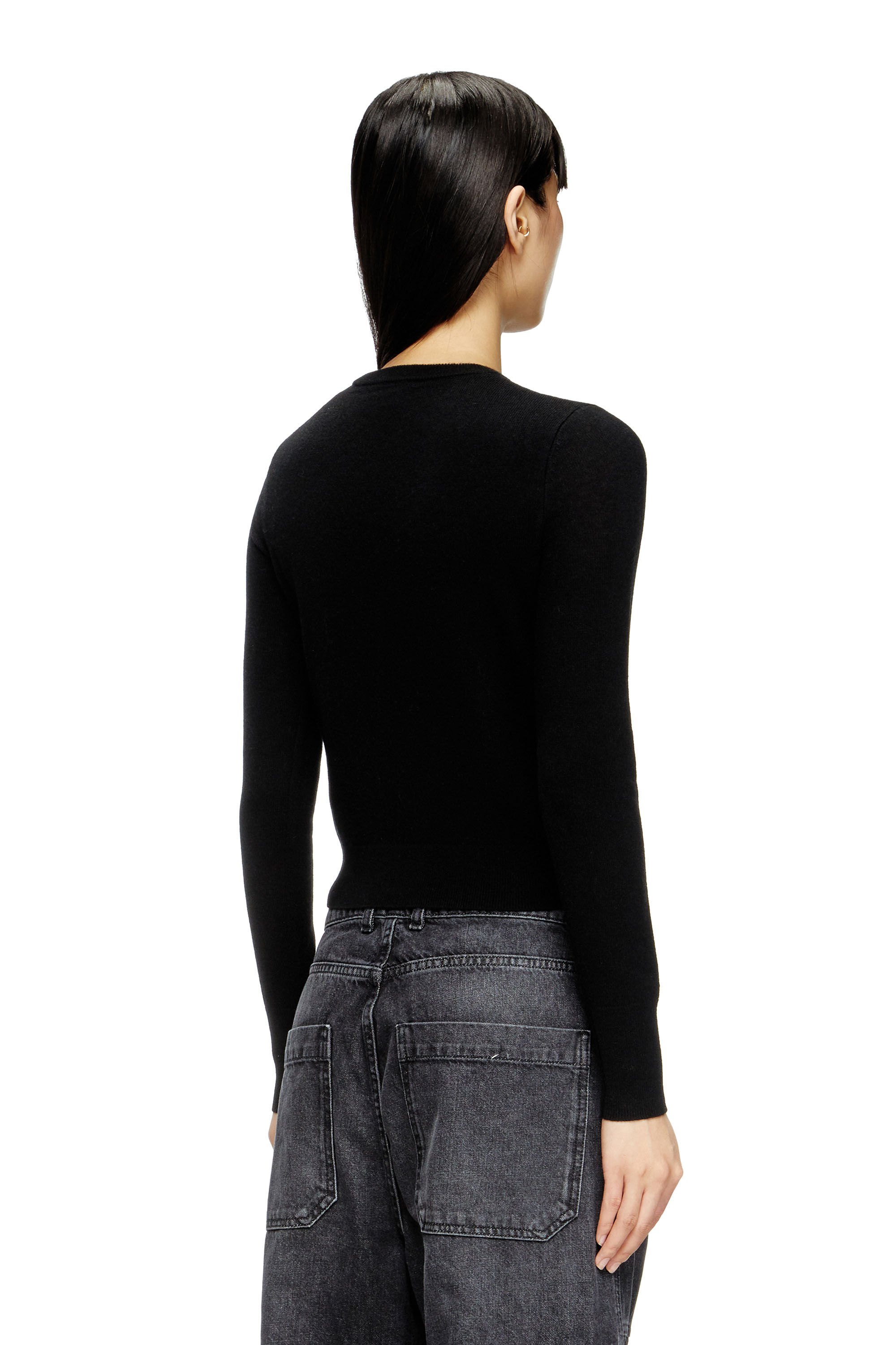 Women's Wool and cashmere top | Black | Diesel Women's Wool and cashmere top | Black | Diesel