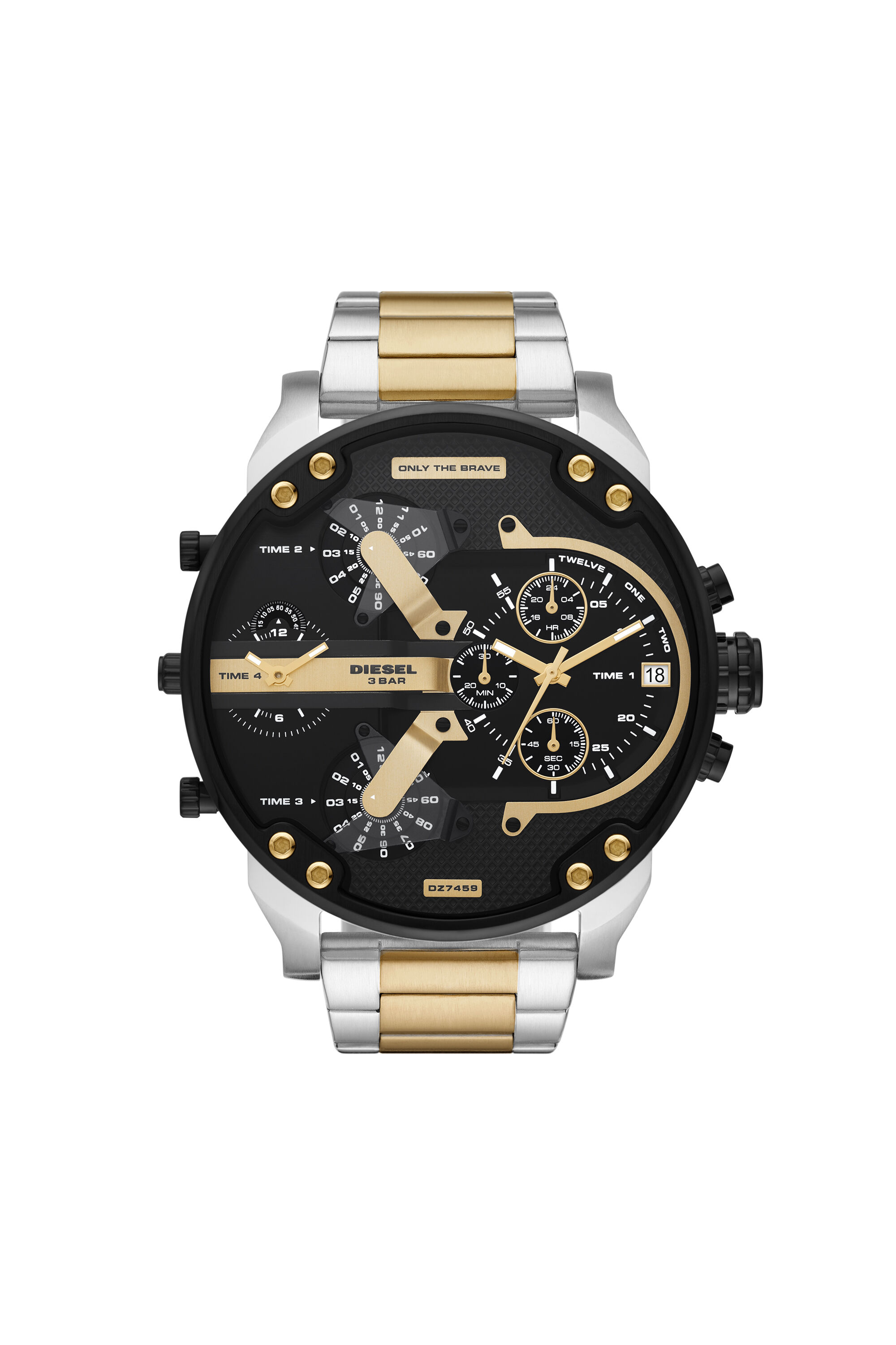 Diesel - DZ7459, Male's Mr. Daddy 2.0 Stainless Steel Watch in Silver - 1