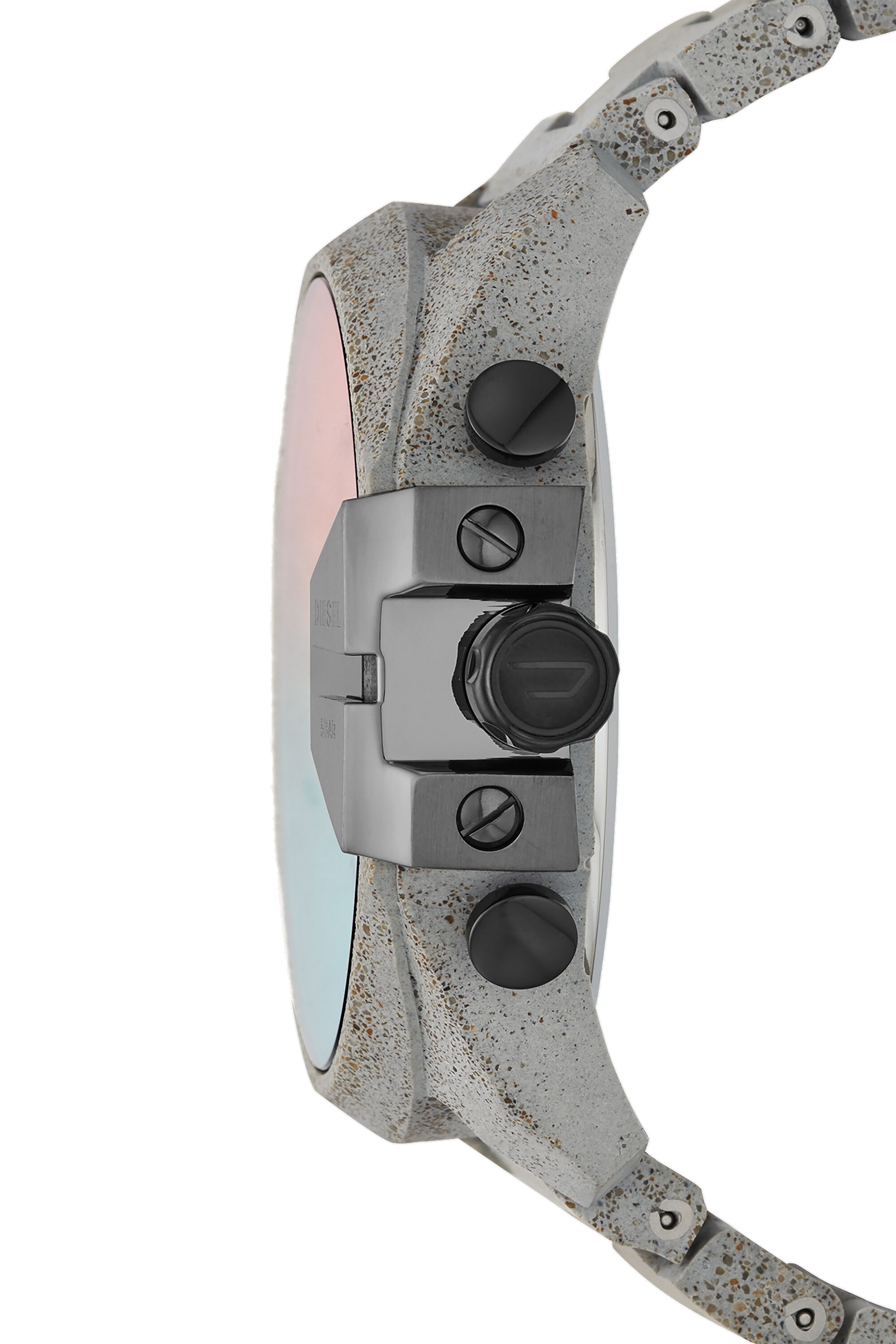 Diesel - DZ4513, Montre chronographe Mega Chief en b&eacute;ton Homme in Gris argent&eacute; - 3