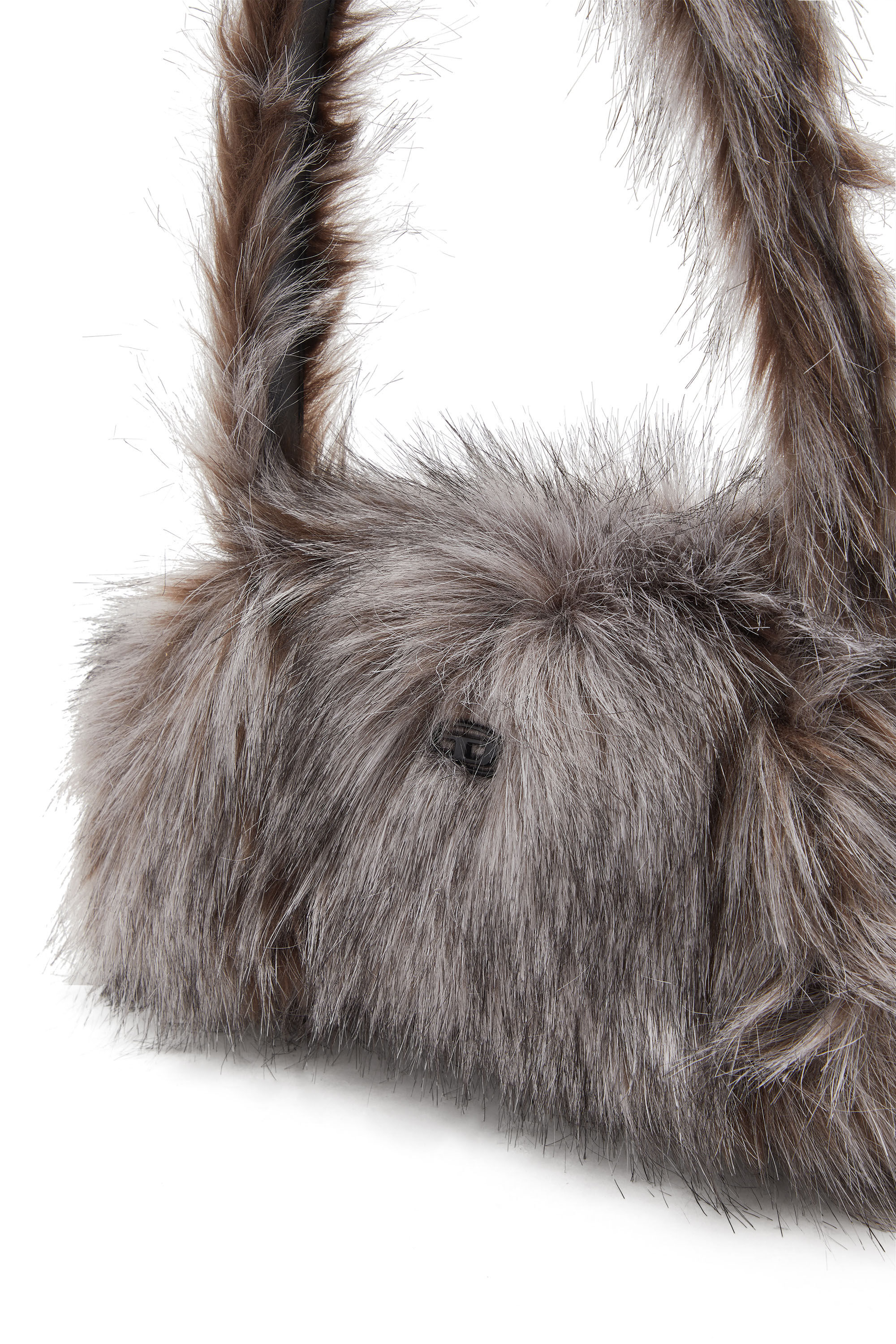 Diesel - PLAY CROSSBODY, Sac à bandoulière duveteux Femme in Gris - 5