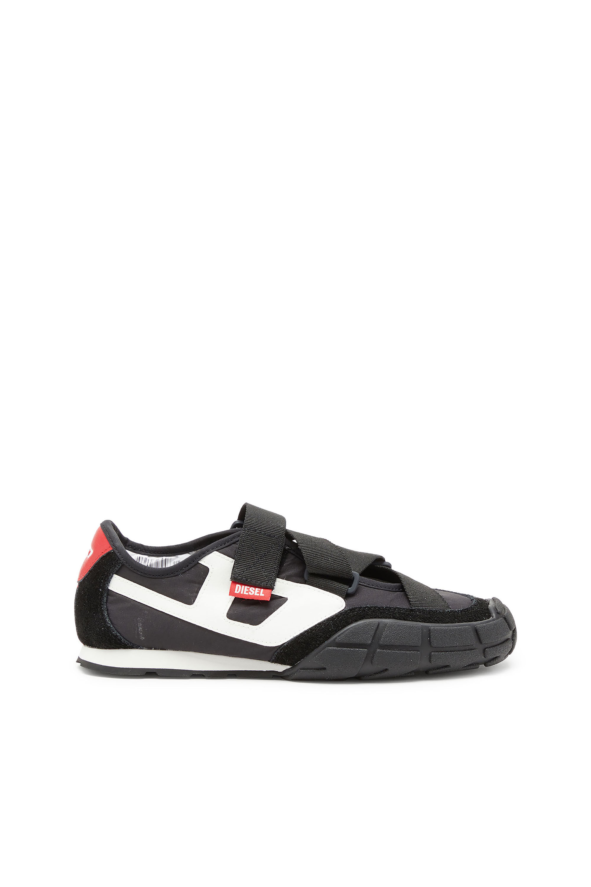 Women's S-Pagodha-Tongue-free strap sneakers in ripstop | Black