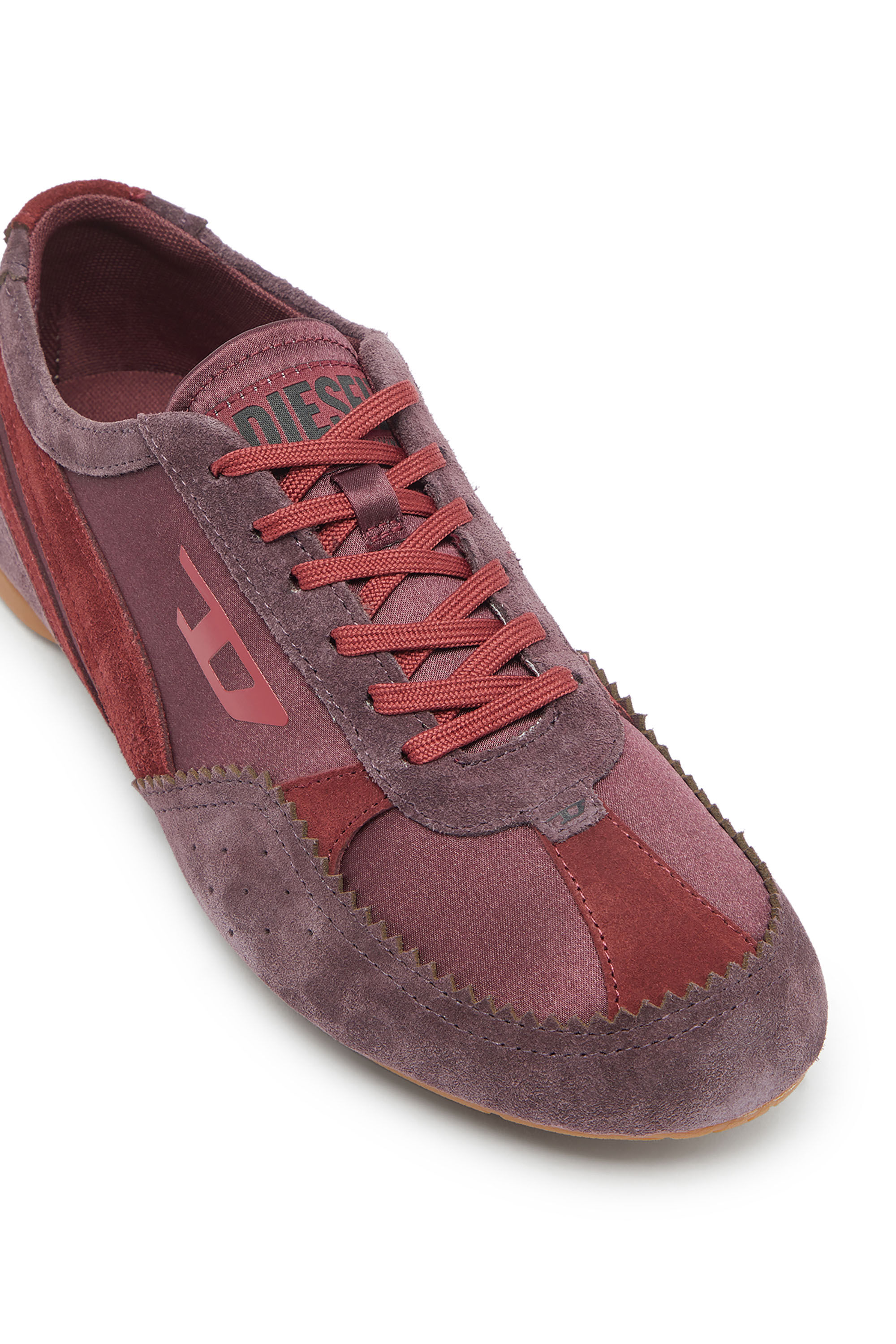 Diesel - D-MILE LOW II W, D-Mile-Baskets avec empi&egrave;cements en su&egrave;de Femme in Rouge - 6