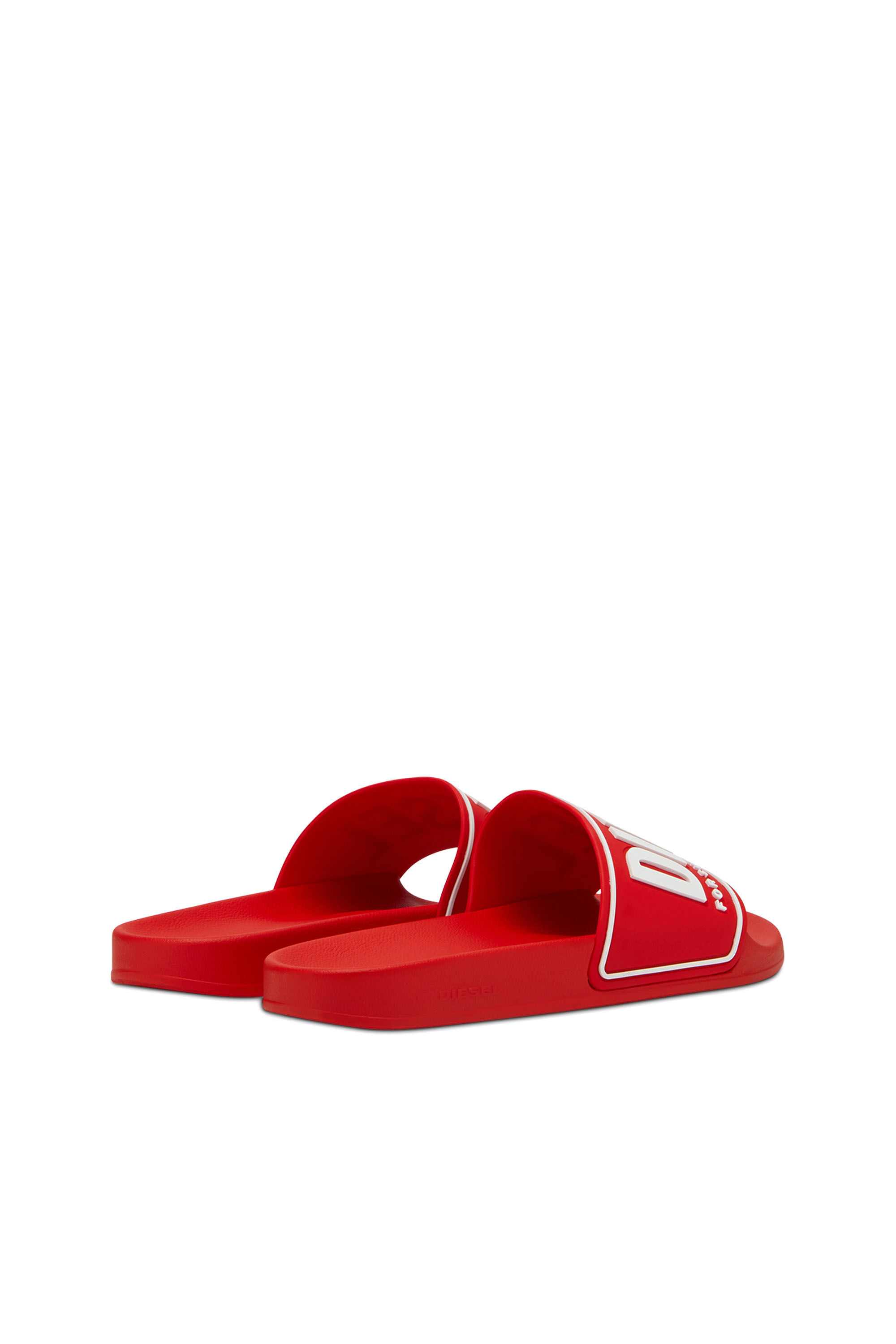 Diesel - SA-MAYEMI CC, Male's Sa-Mayemi-Pool slides with 3D logo in Red - 3