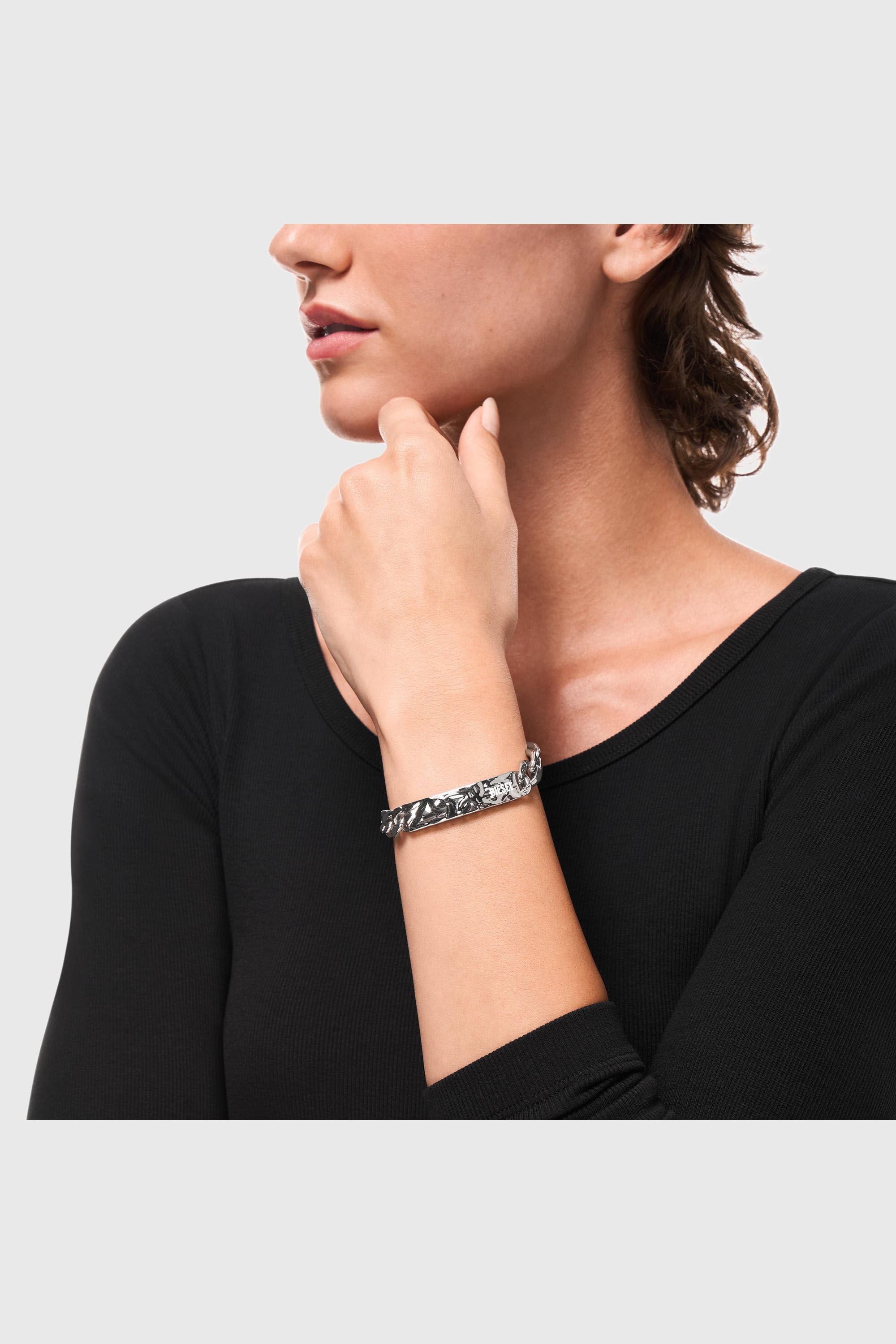 Diesel - DX1732040, Pulsera ID de acero inoxidable Unisex in Plateado - 5