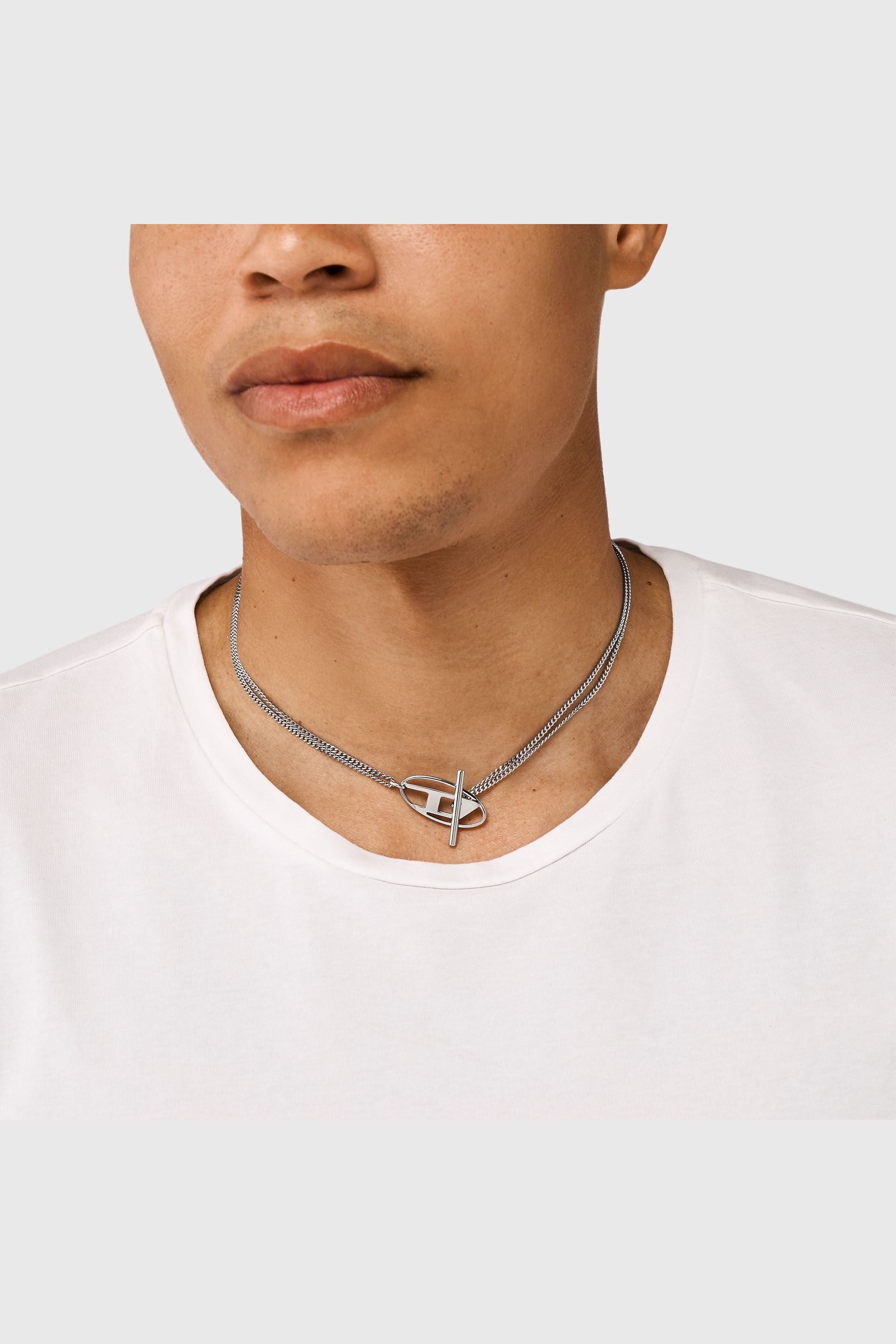Diesel - DX1534040, Collar de cadena de acero inoxidable Unisex in Plateado - 4