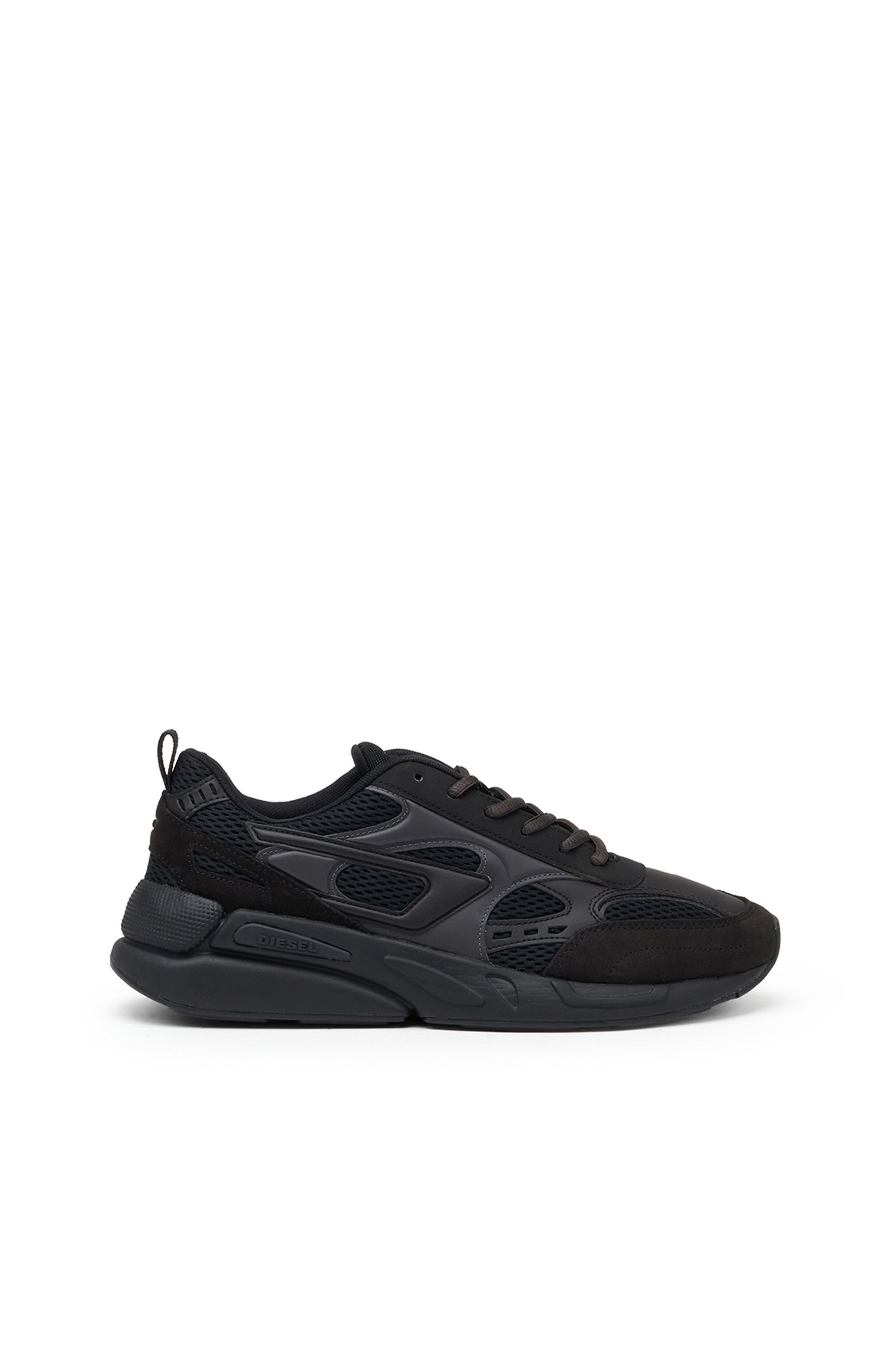 Diesel - S-SERENDIPITY SPORT, Male's S-Serendipity-Sneakers in mesh and suede in Black - 1