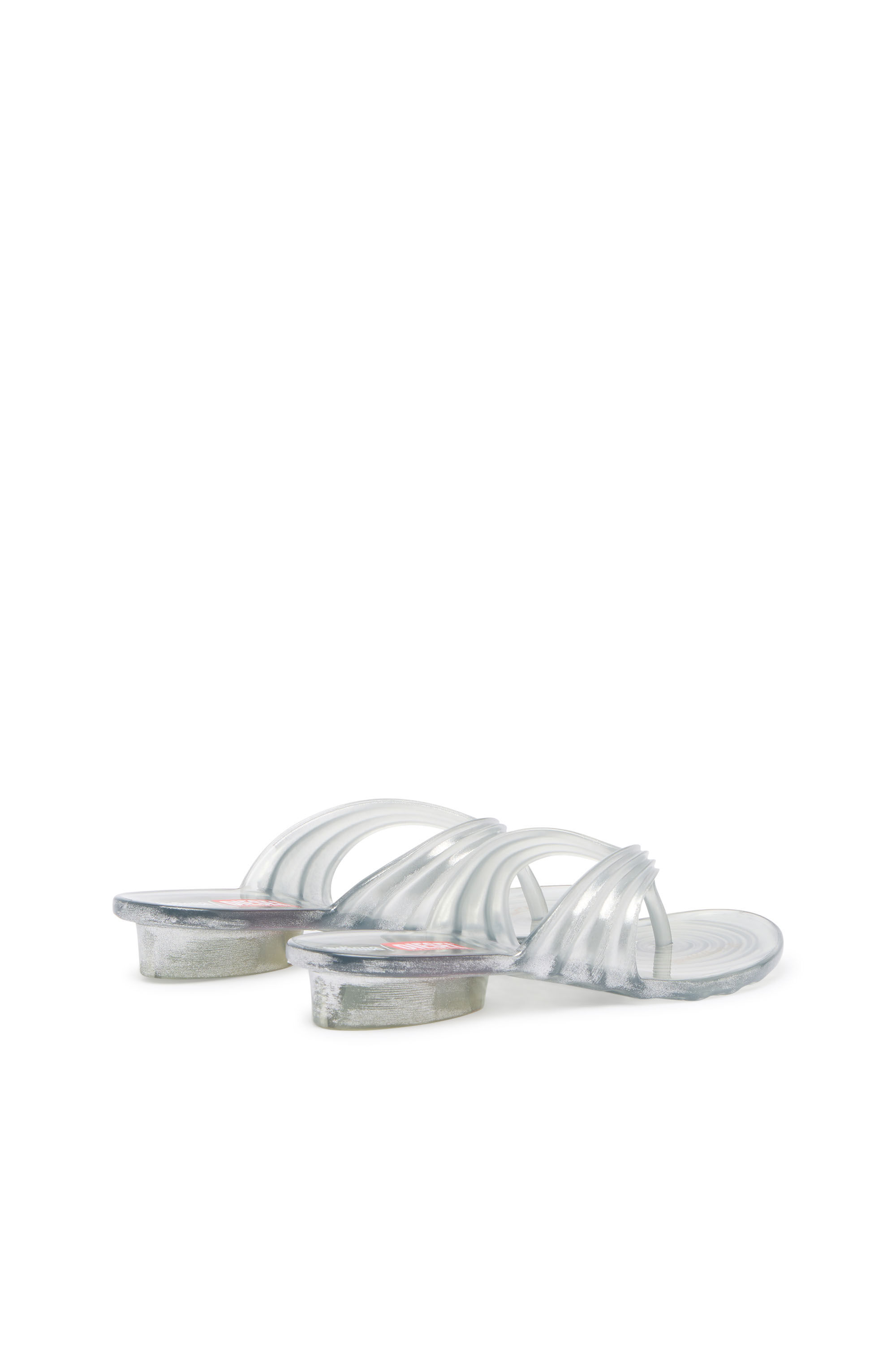 Diesel - MELISSA QUANTUM THONG, Female's Sculptural flip-flops in Melflex&reg; in Silver - 3