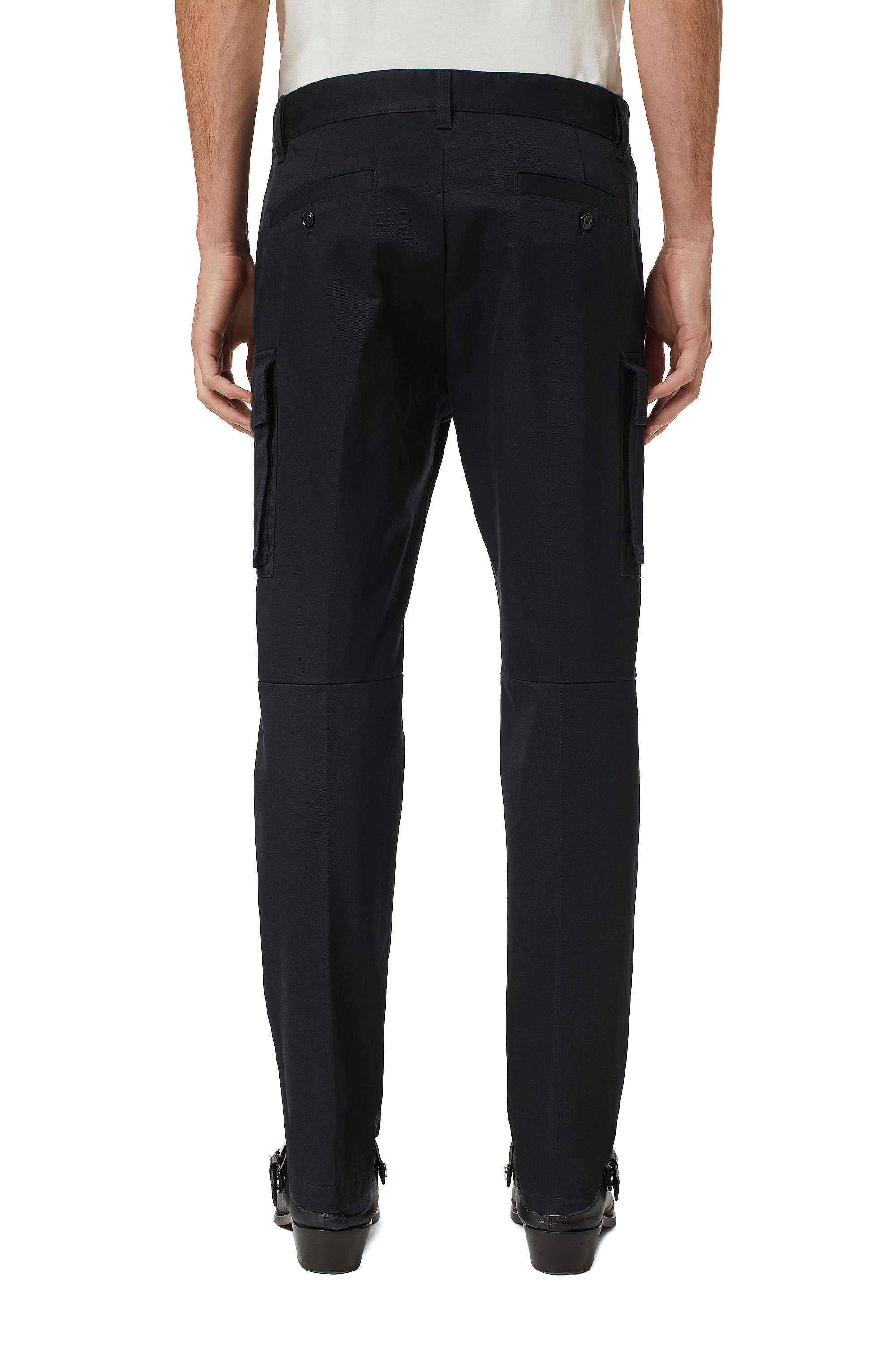 Diesel - P-COR-CL, Man's Cargo pants in cotton twill in Black - 5