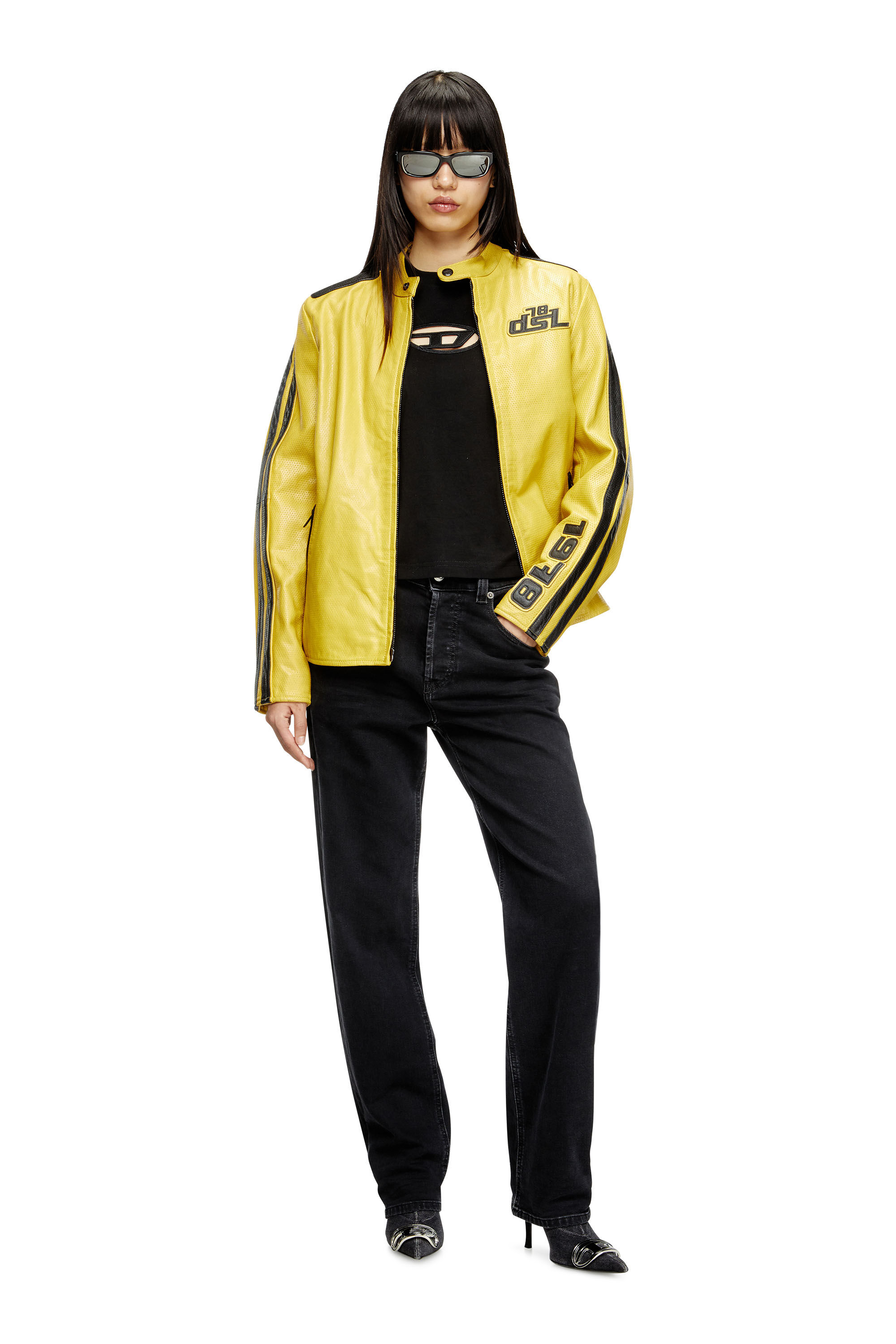 Women's Boxy T-shirt with embroidered D | Black | Diesel