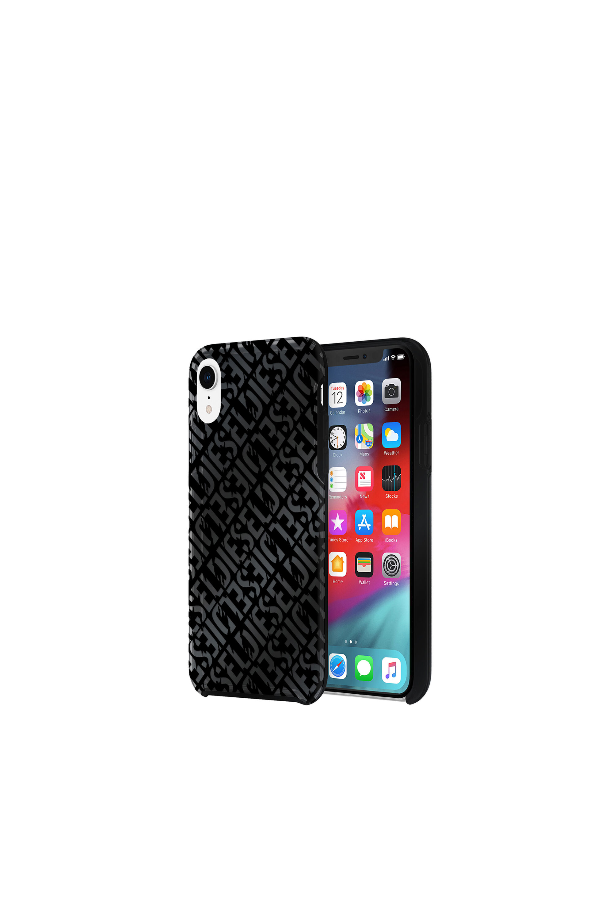 Diesel - DIESEL PRINTED CO-MOLD CASE FOR IPHONE XR, Coque avec logo griffé, iPhone XR Mixte in Noir - 1