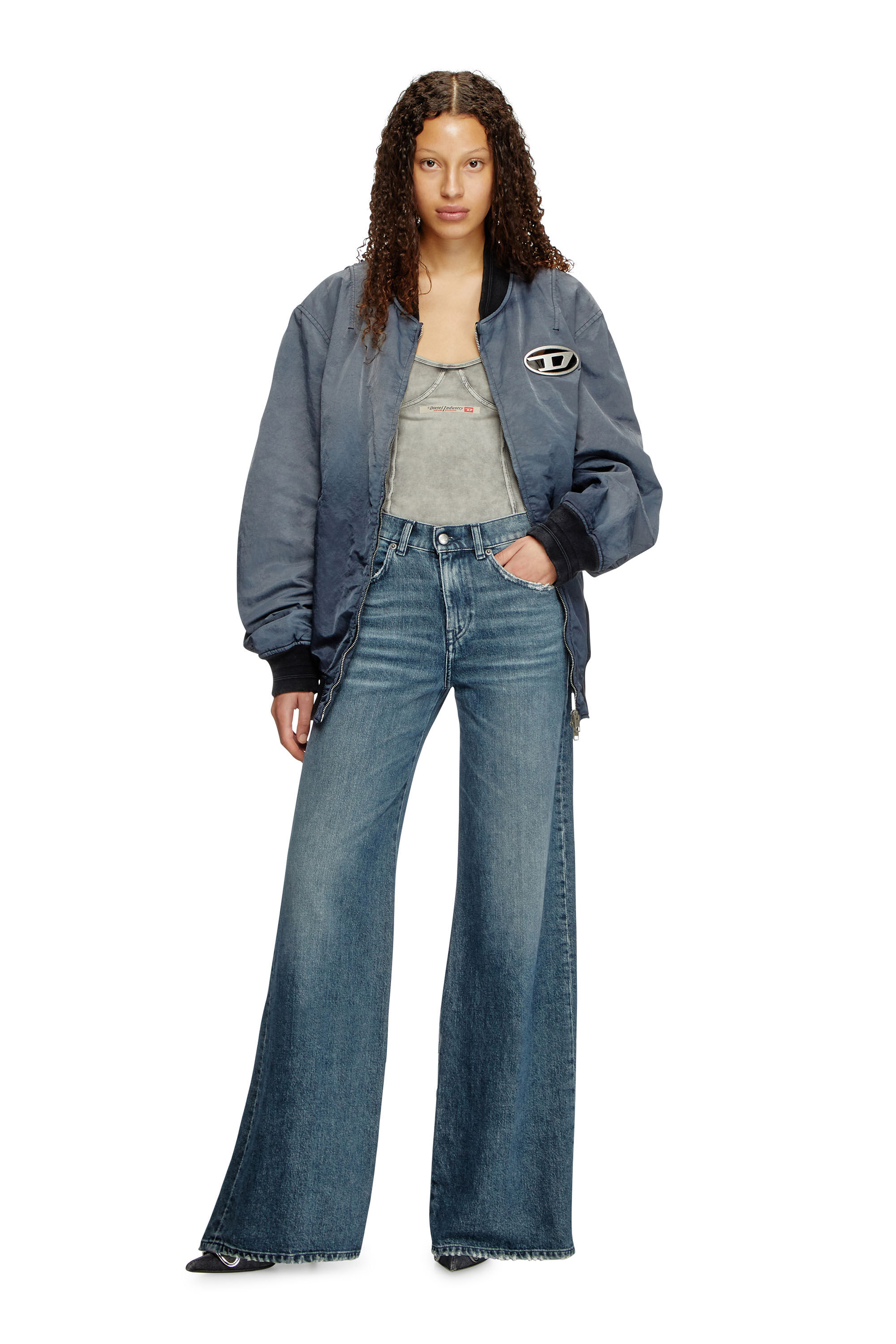 デニム・ジーパン flare jeans 1978 d-akemi 007y7 Women's Flare Jeans | Medium Blue | Diesel 1978 D-Akemi