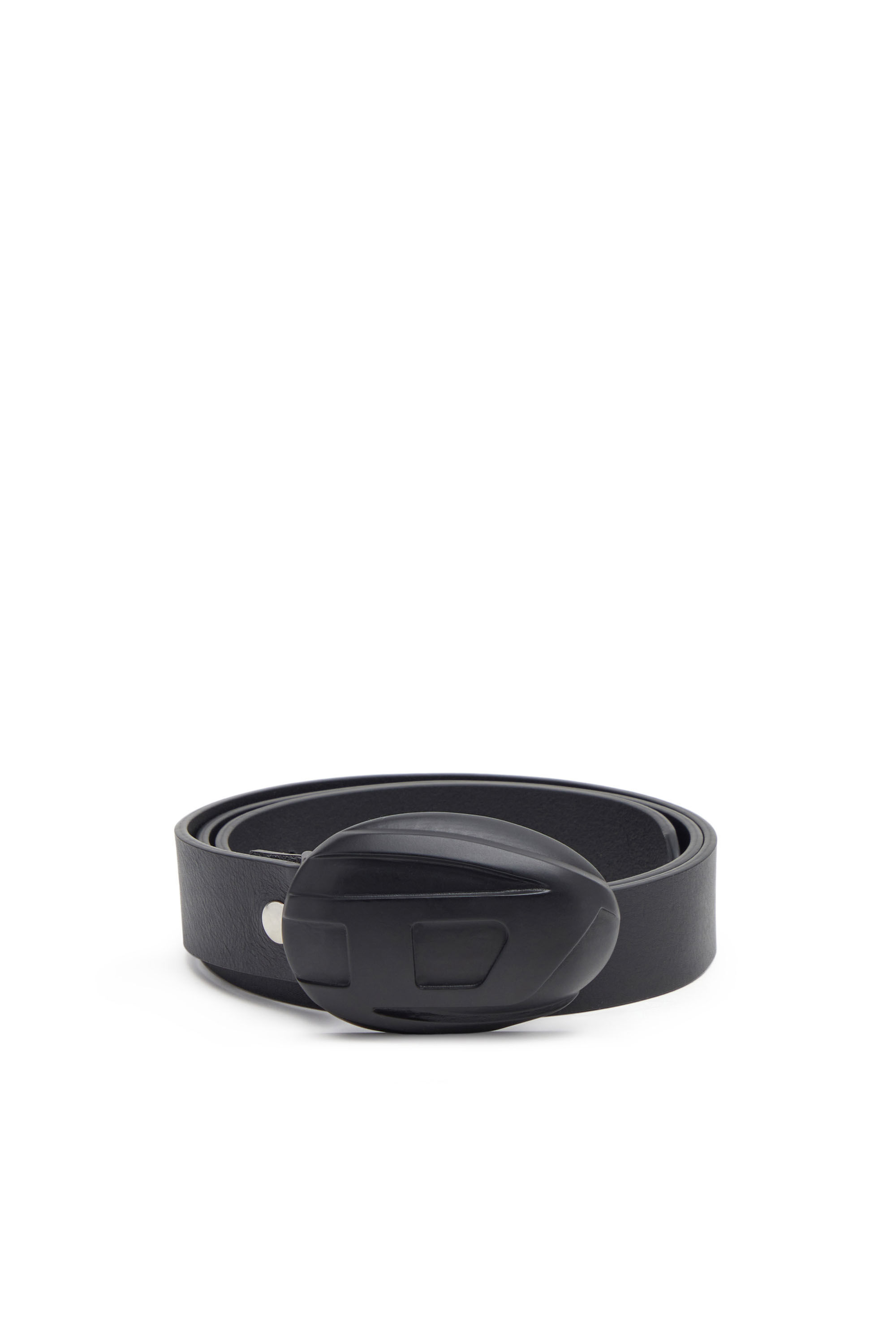 B-1DR-POD Man: Leather belt with oval D buckle | Diesel