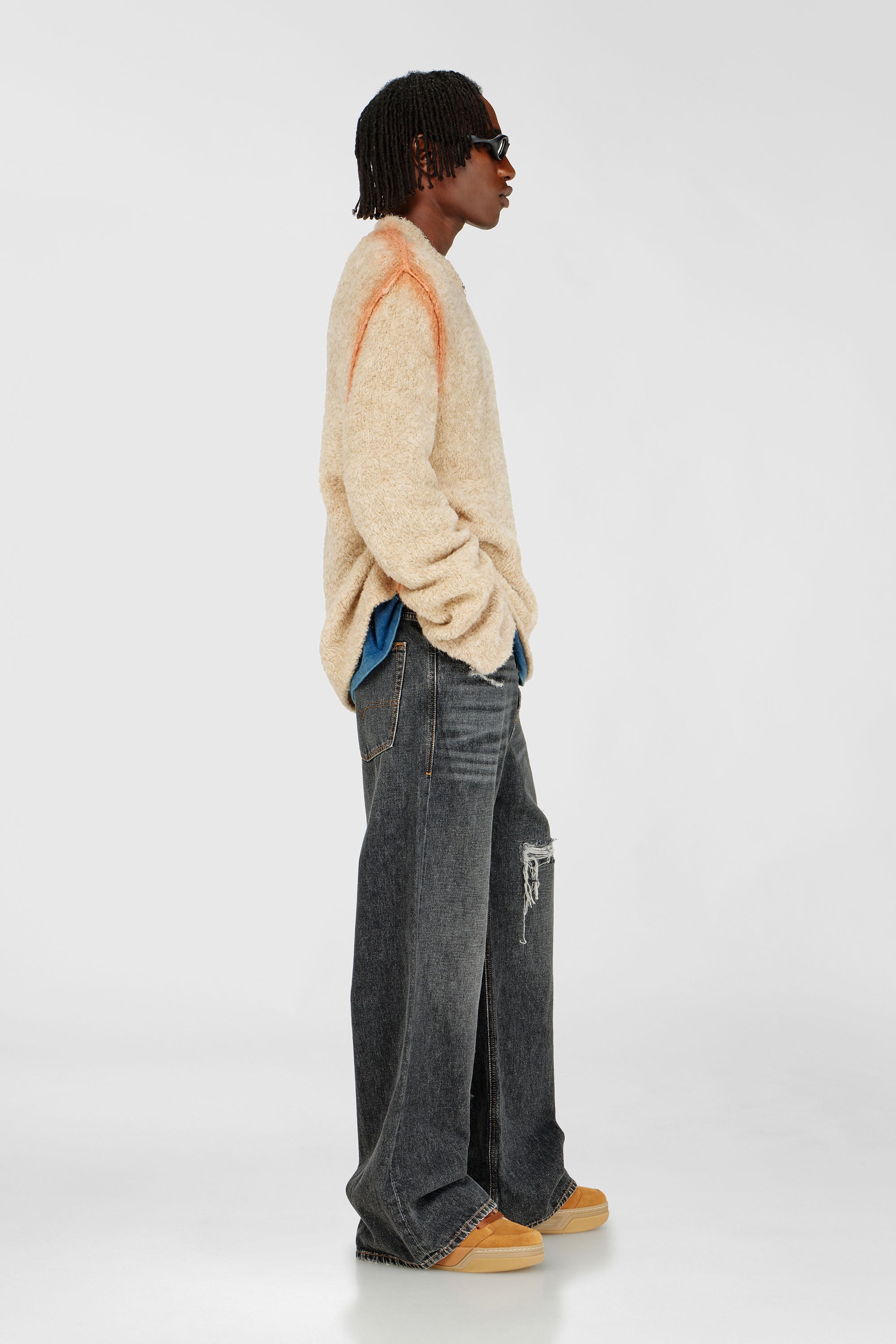 Men's Relaxed Jeans | Low Waist D-RiseBlack/Dark grey | Diesel US