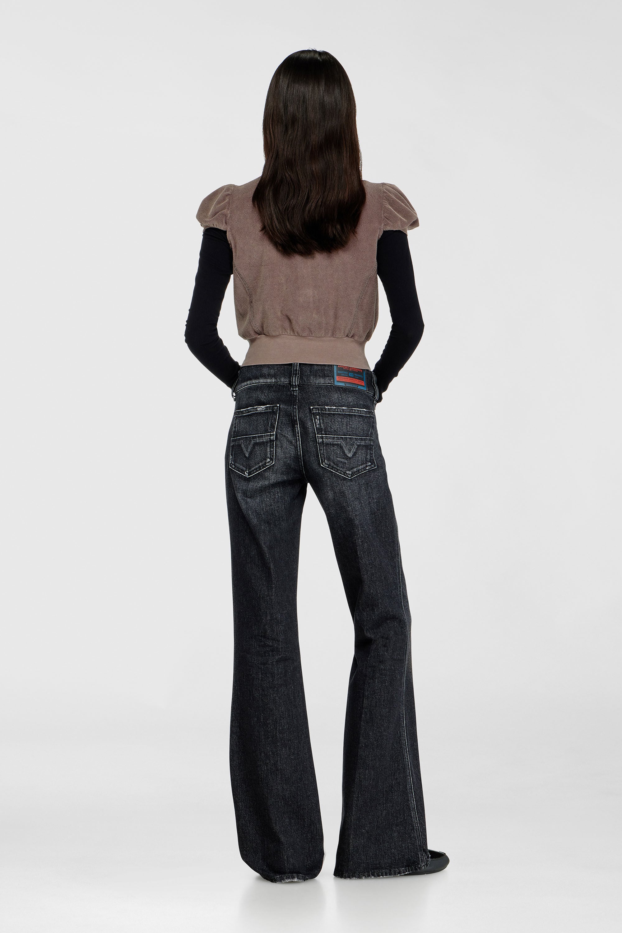 Women's Bootcut Jeans | Low Waist D-Hush | Black/Dark grey | Diesel US