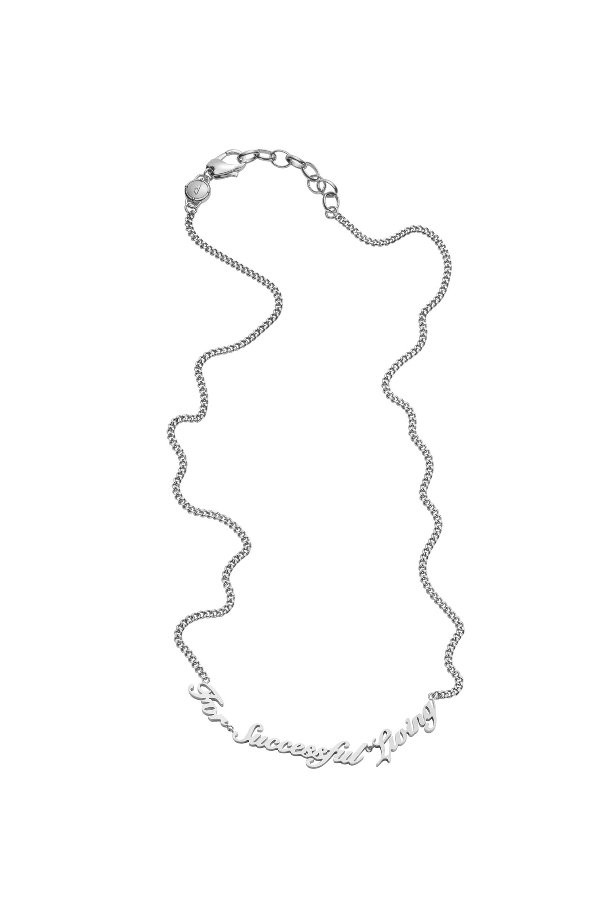 Diesel - DX1373, Collier chaîne en acier inoxydable Mixte in Gris argenté - 2