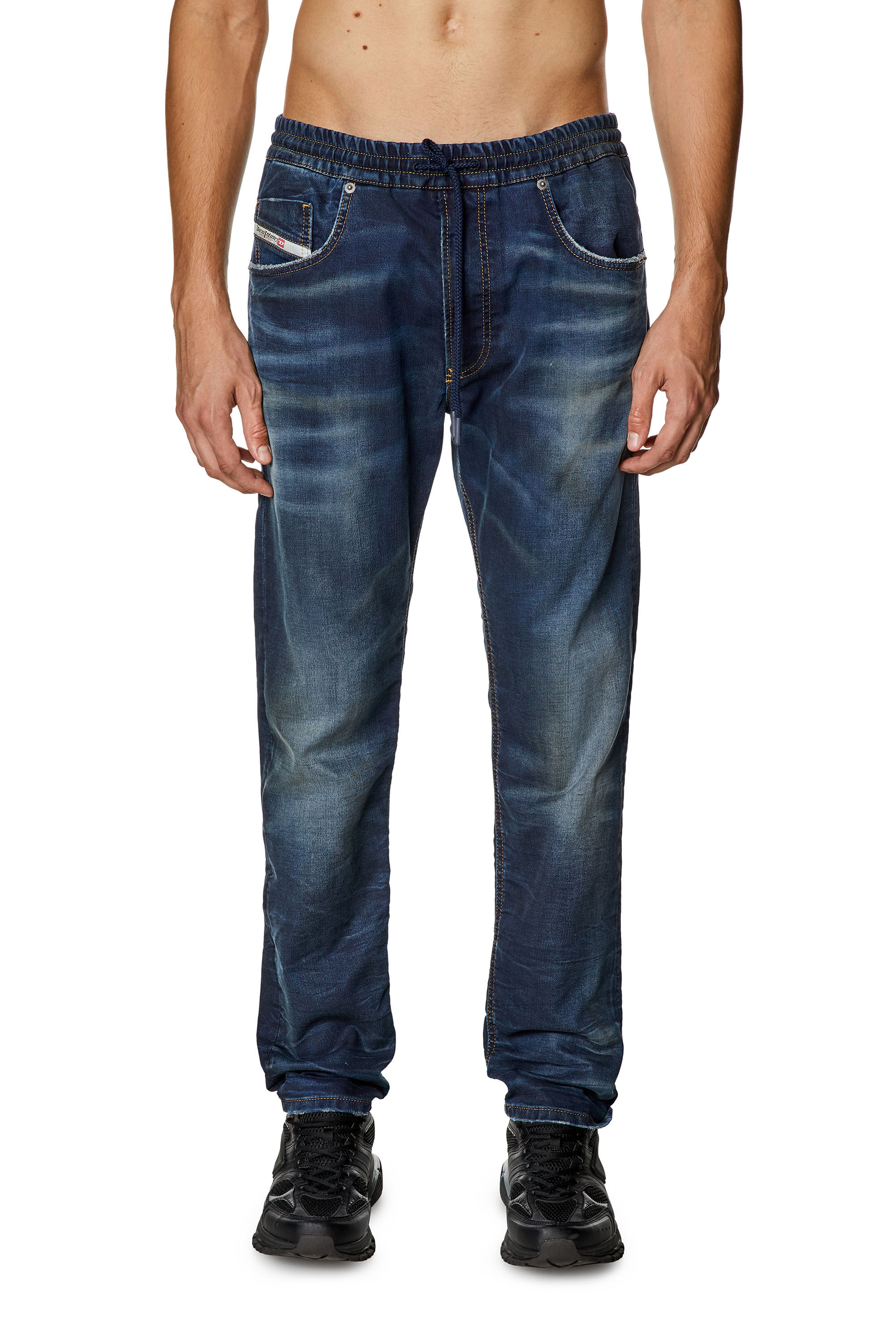 Diesel - Regular 2030 D-Krooley Joggjeans® 068JA Homme, Bleu Foncé - Image 3