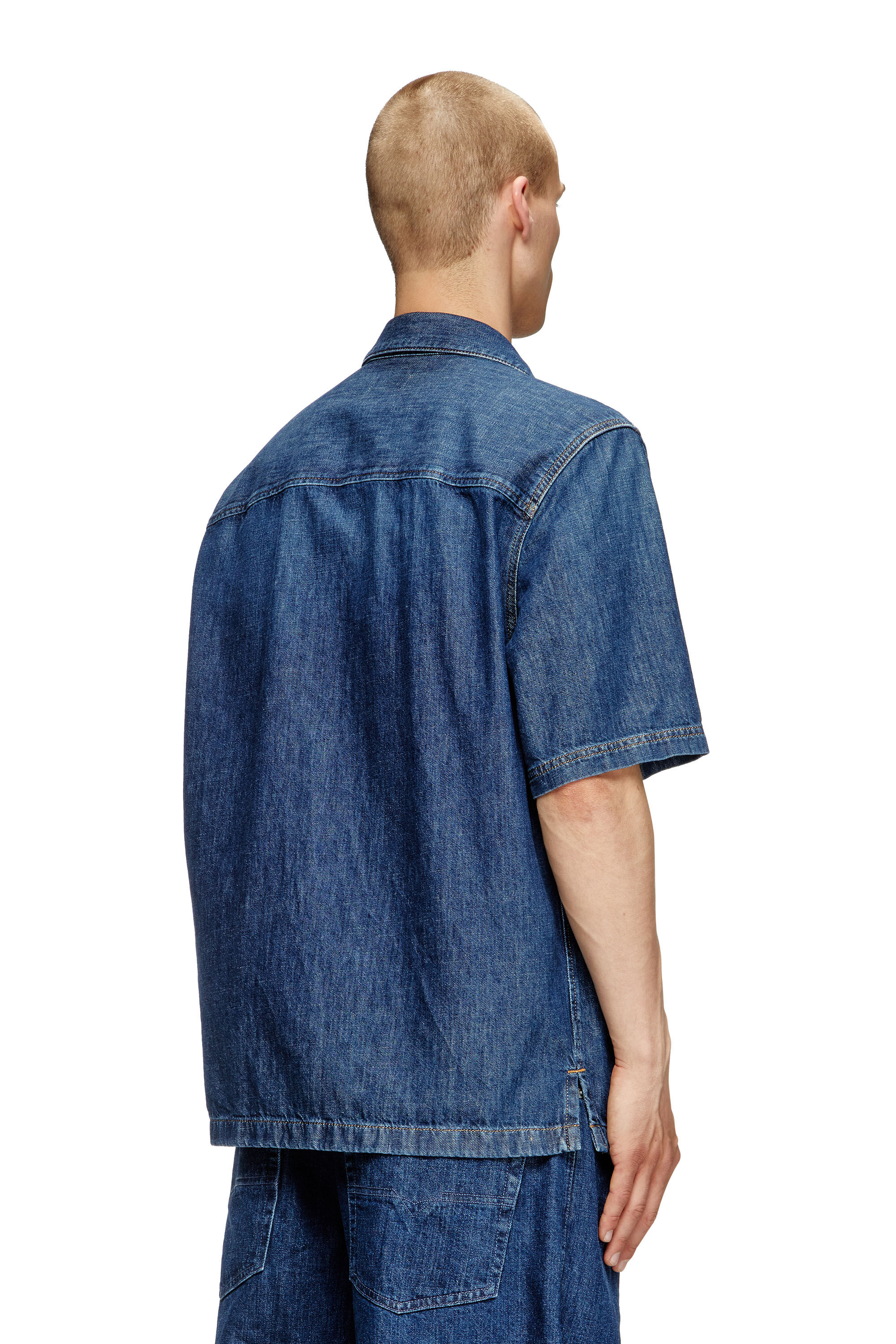 Men's Bowling shirt in denim | Blue | Diesel