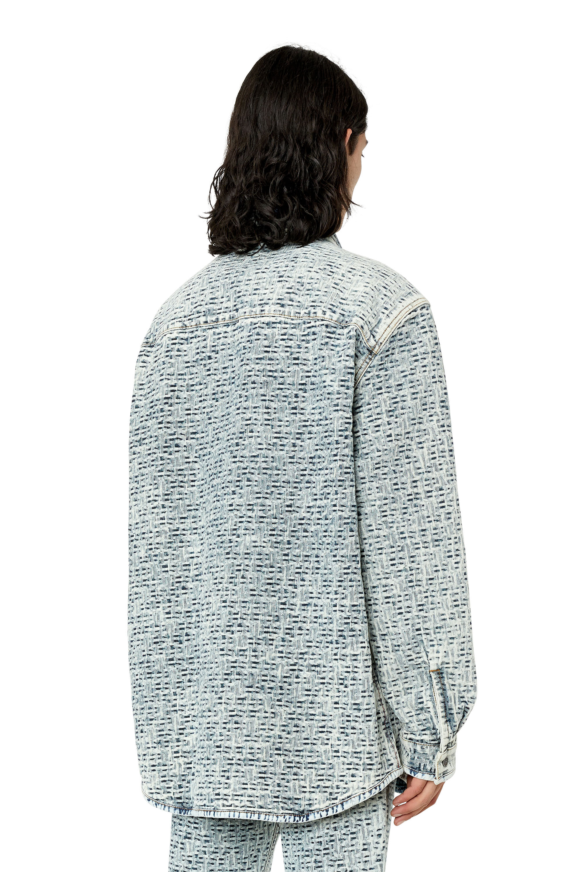 Diesel - D-SIMPLY-OVER-SP, Male's Monogram denim shirt in Light Blue - 5