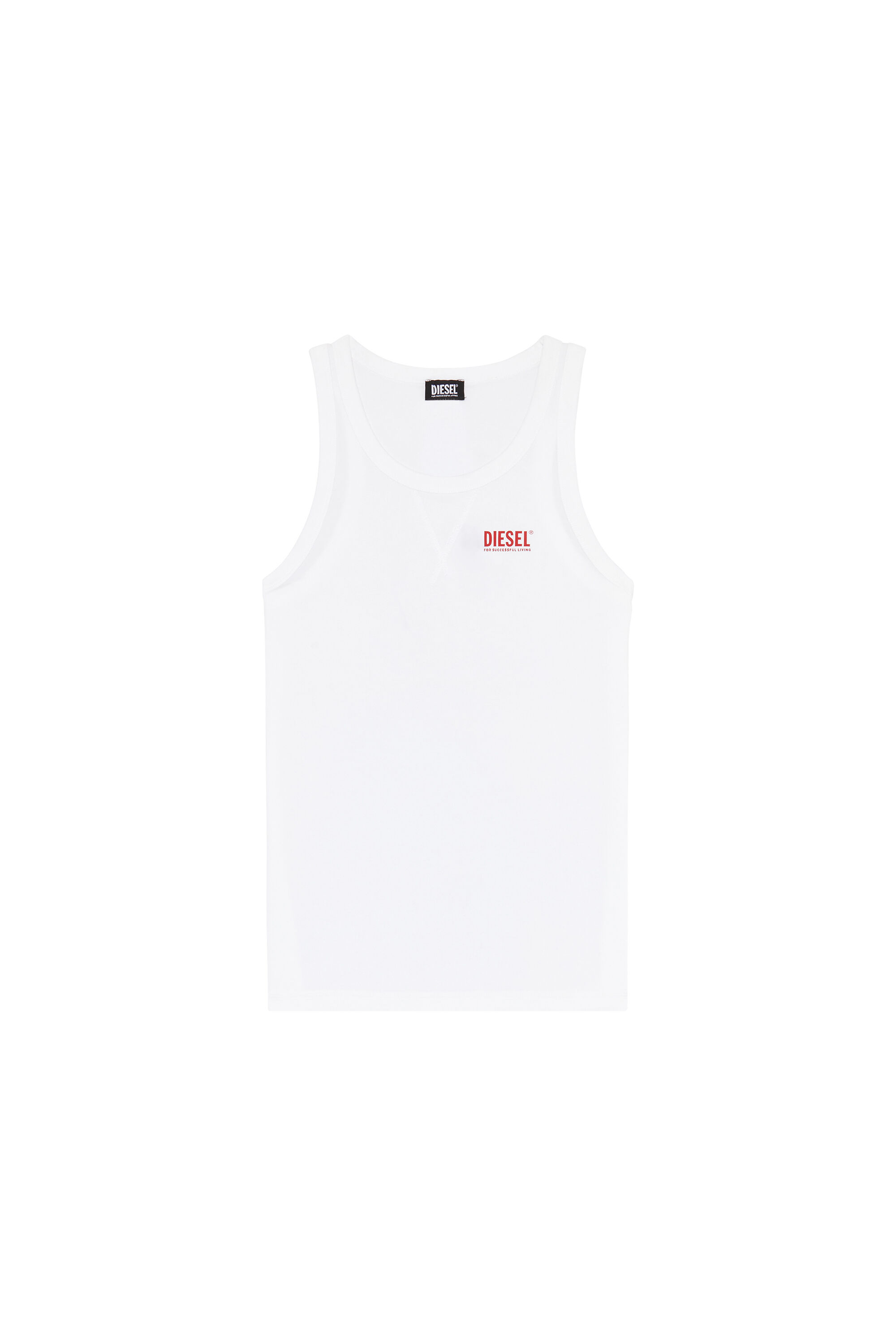 Diesel - UMTK-JOHNNY, Débardeur avec logo imprimé Homme in Blanc - 2