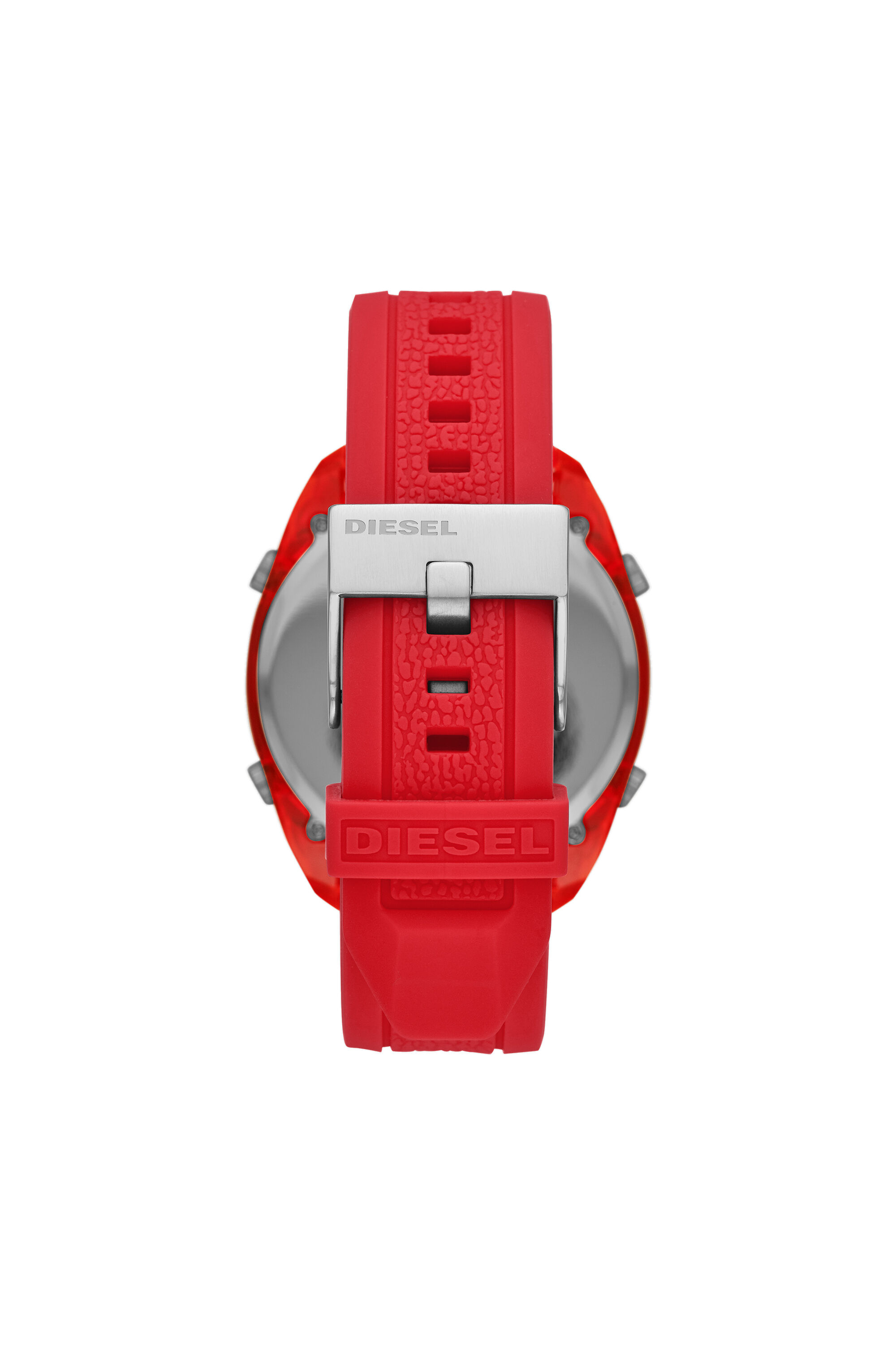Diesel - DZ1900, Male's Crusher digital red silicone watch in Red - 2
