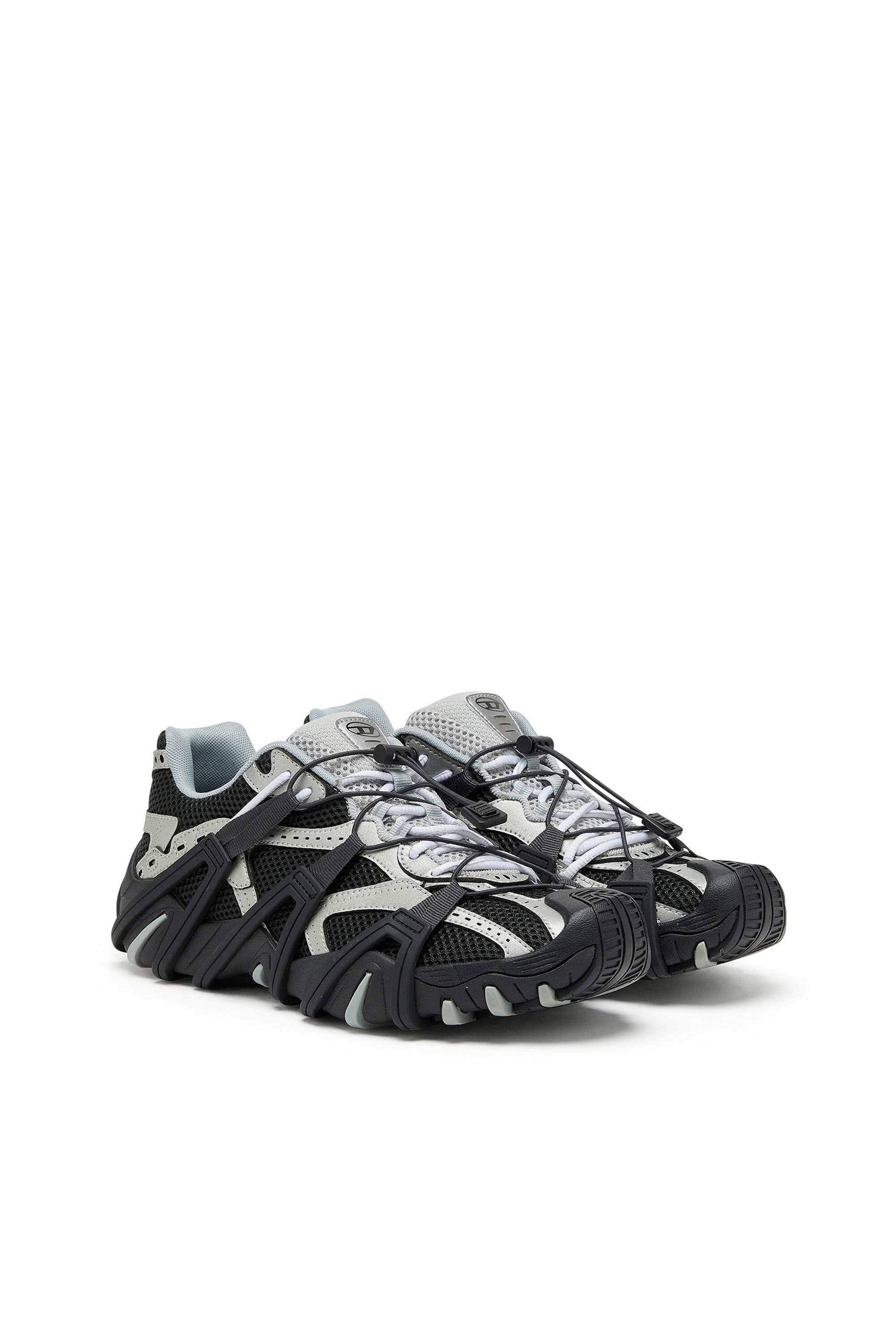 Diesel - S-PROTOTYPE CR LACE X, S-Prototype Cr-Sneakers en mesh et PU avec double laçage Homme in Polychrome - 2